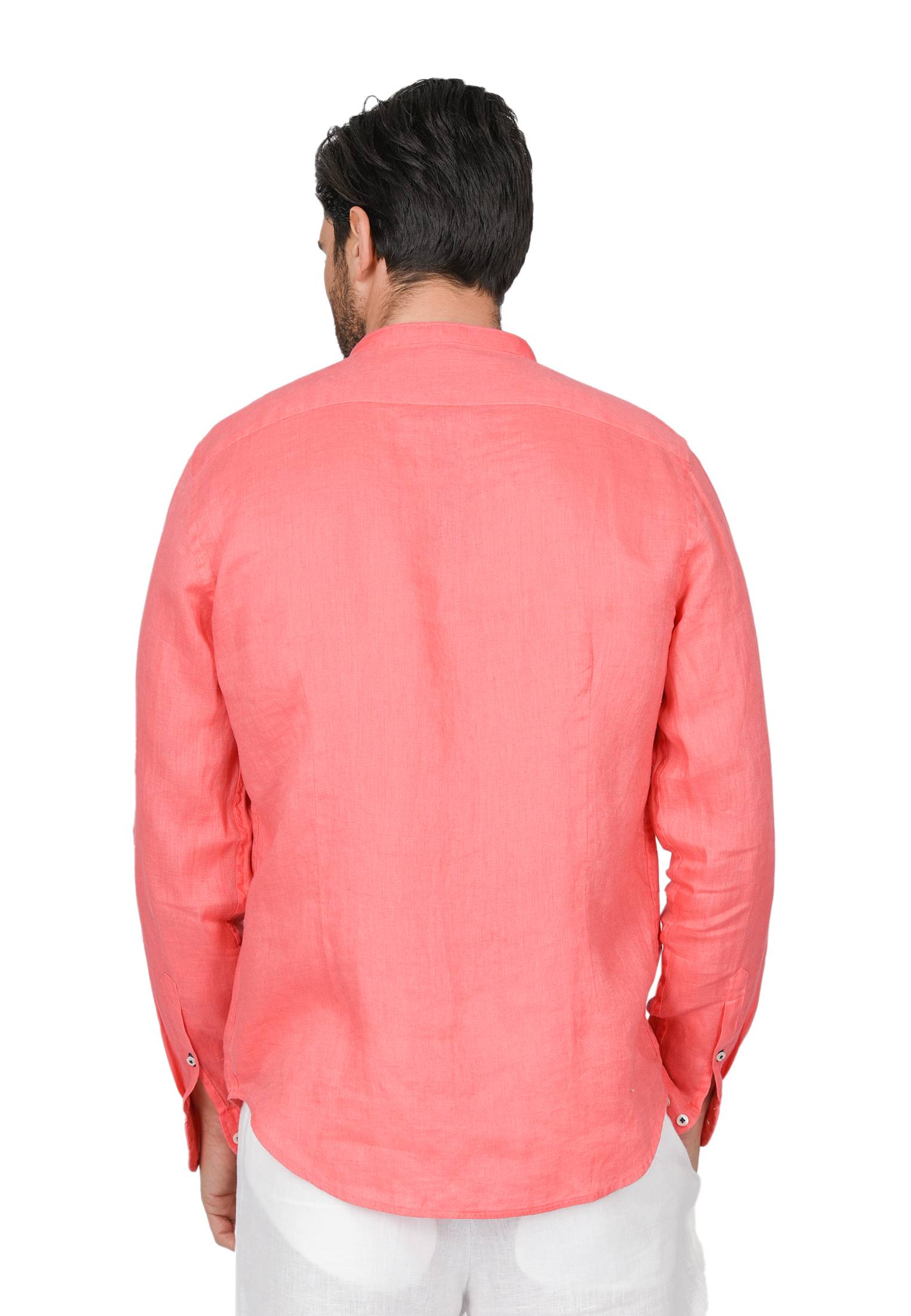 Camicia Uomo di Lino Puro 100% Slim fit Manica Lunga Coreana Sartoriali Elegante - Imagen 28 de 37