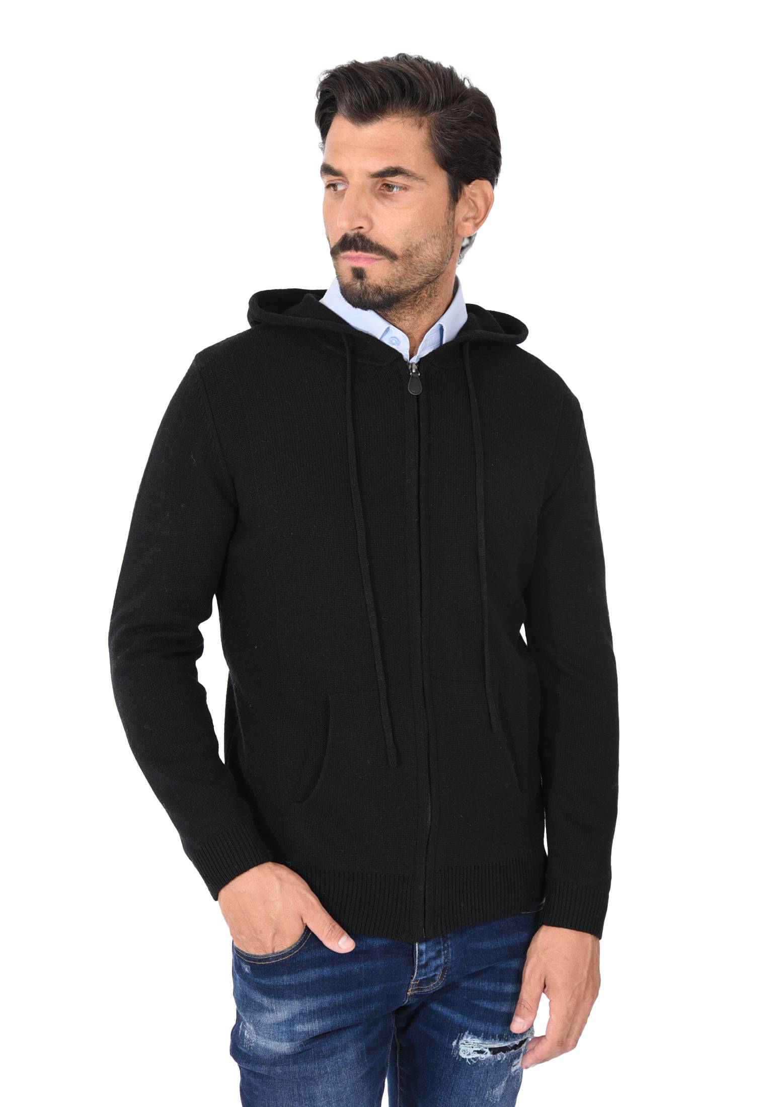 Collezione abbigliamento uomo felpa, cardigan uomo con zip