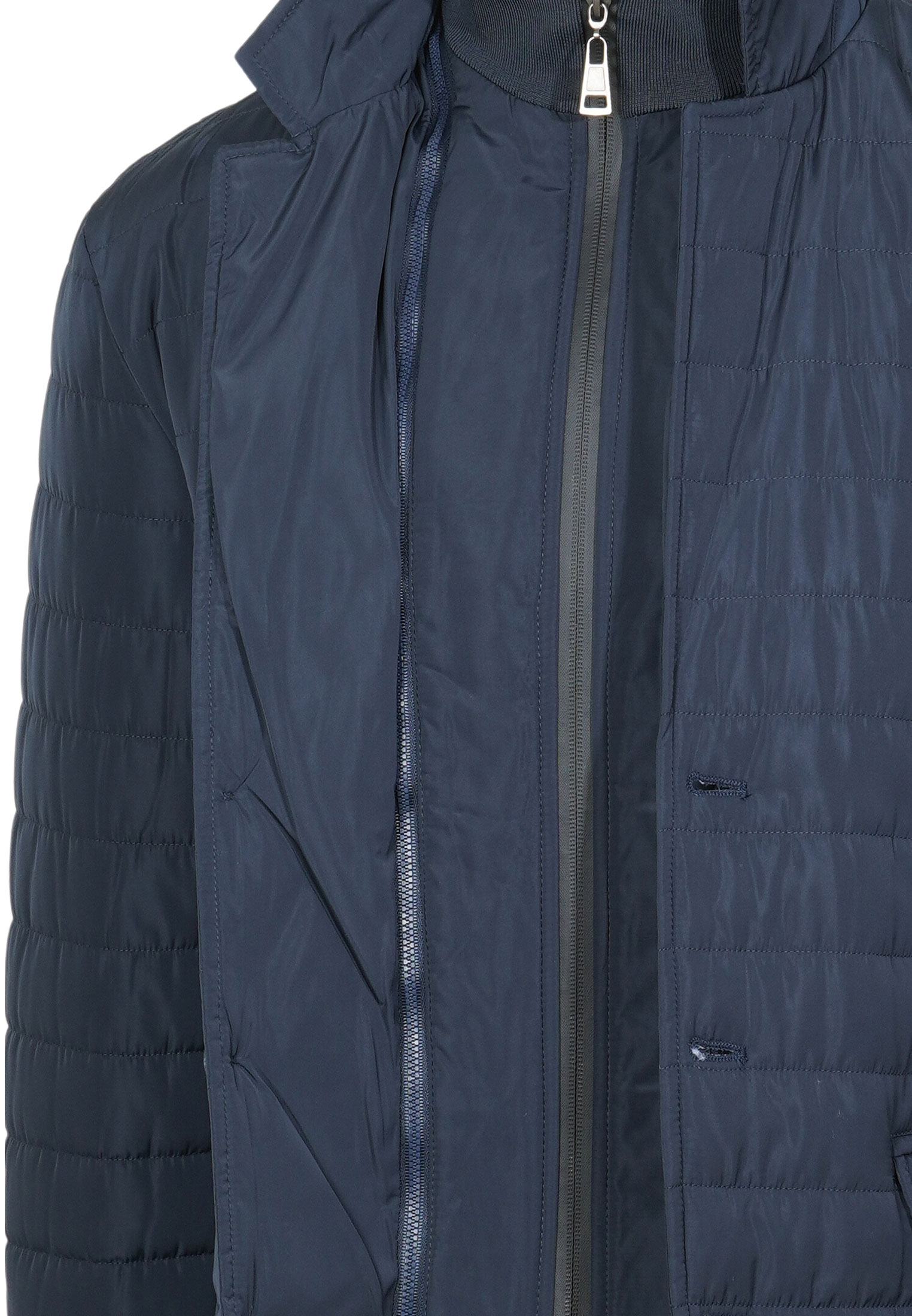 Giubbotto Uomo Invernale Giacca Trapuntata Elegante Slim Fit Giaccone Blu Nero - Imagen 9 de 9