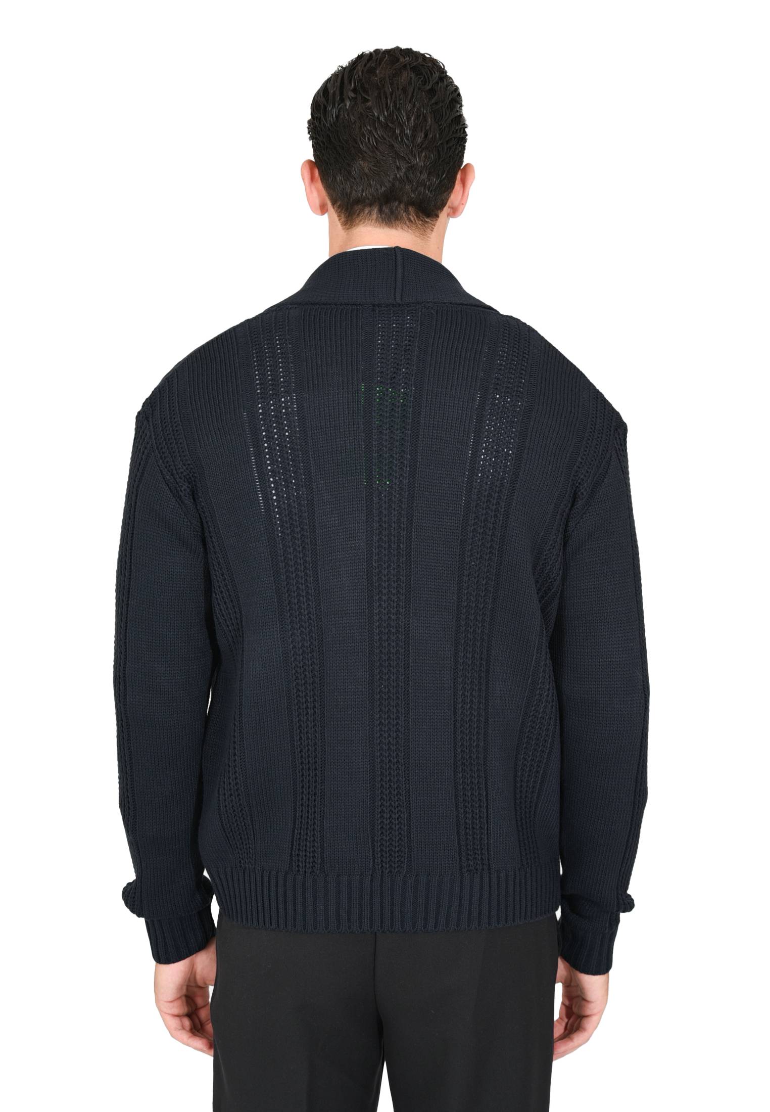 Cardigan Uomo Lana Invernale Sciallato Giacca Elegante a Trecce Made in Italy - Imagen 16 de 21