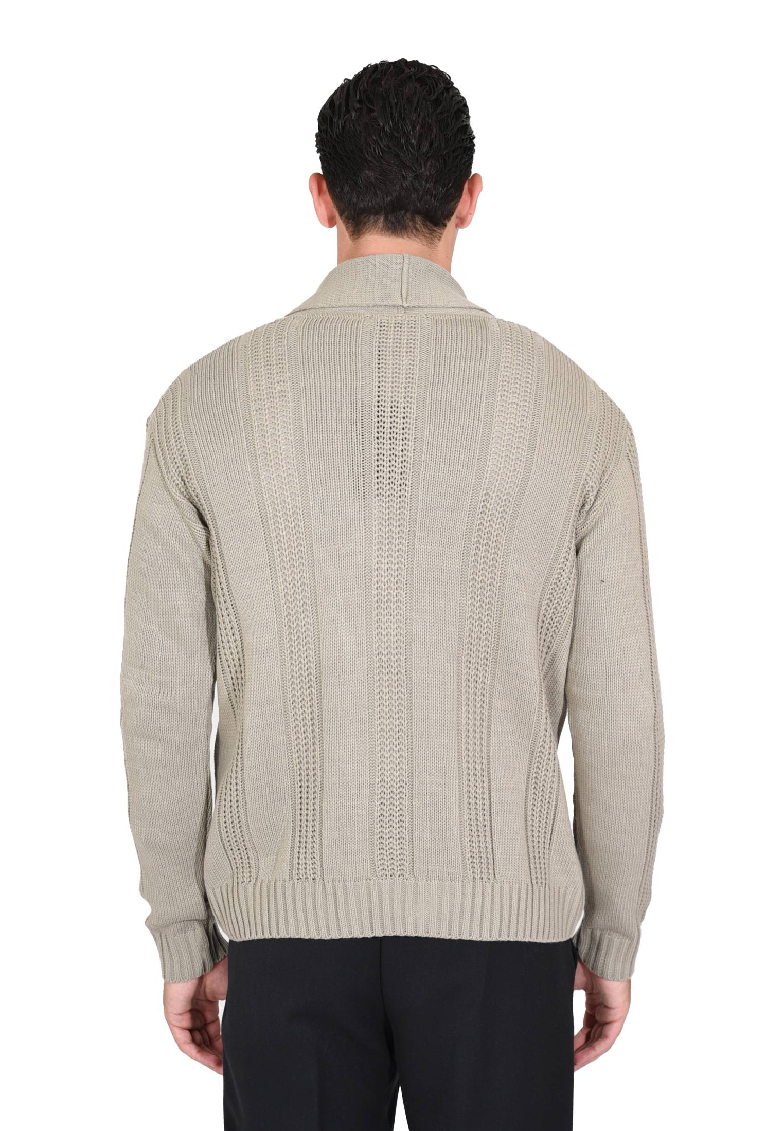 Cardigan Uomo Lana Invernale Sciallato Giacca Elegante a Trecce Made in Italy - Imagen 20 de 21