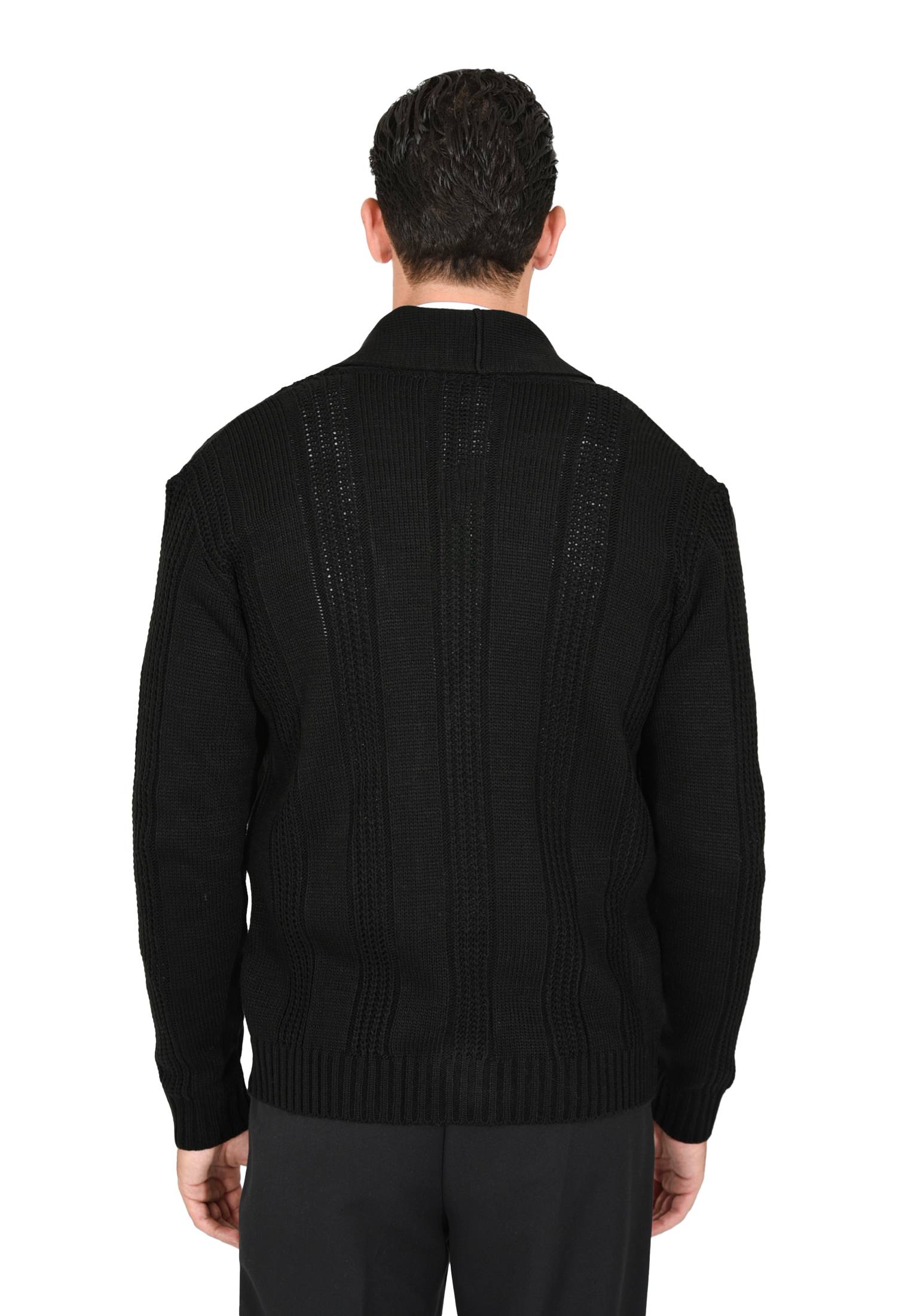 Cardigan Uomo Lana Invernale Sciallato Giacca Elegante a Trecce Made in Italy - Imagen 12 de 21