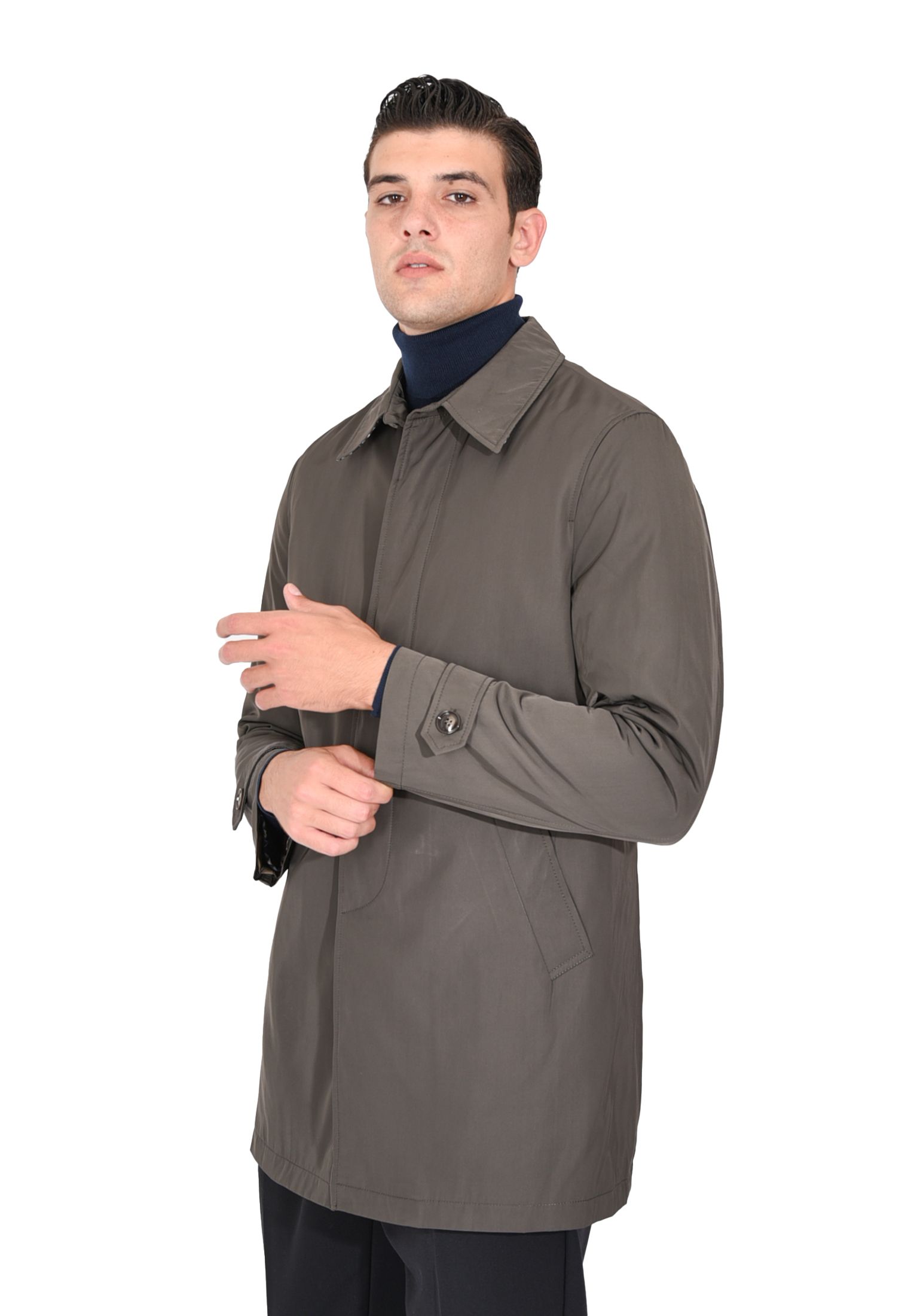Ciabalù Trench Uomo Invernale Soprabito Elegante Cappotto Impermeabile