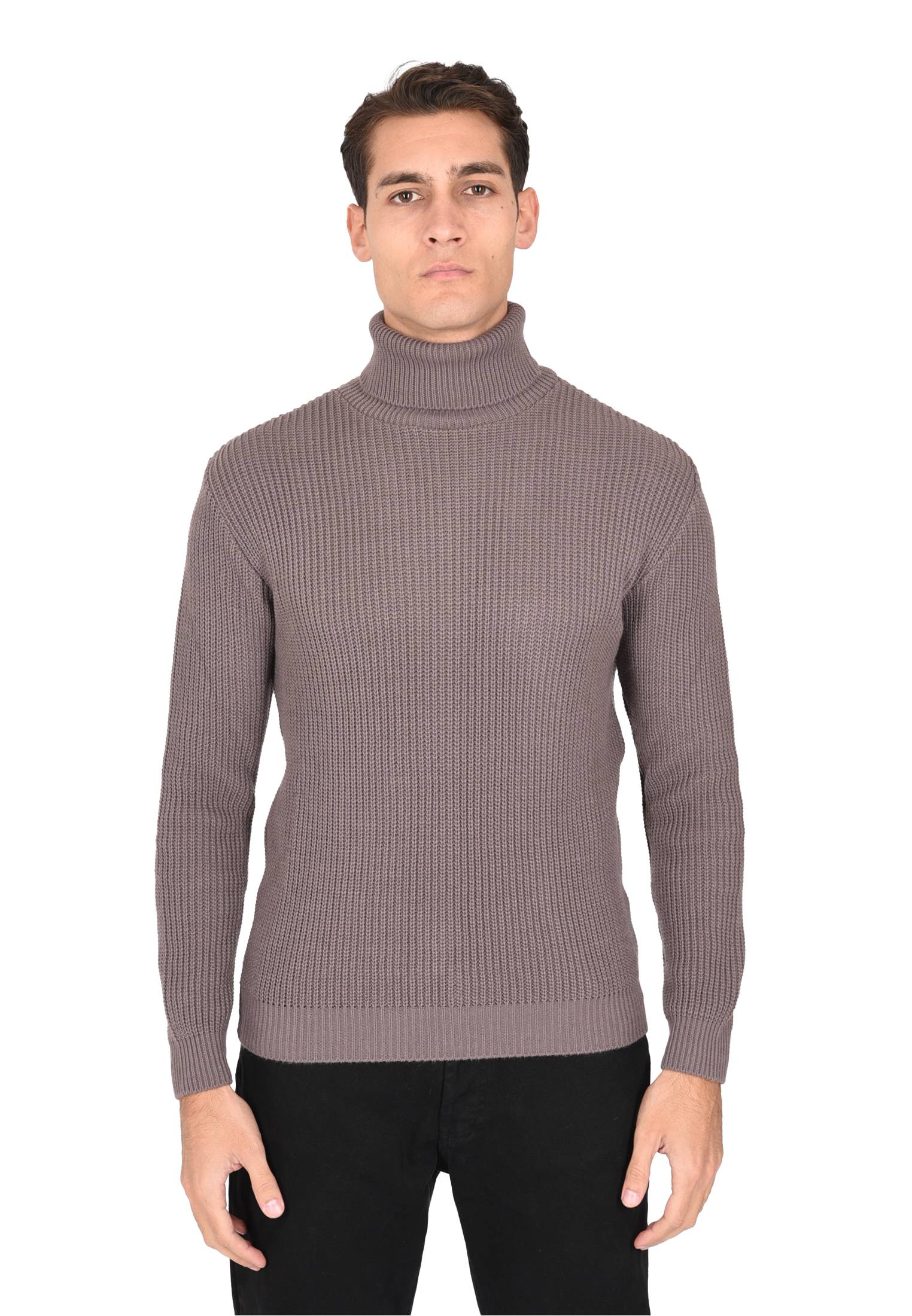 Collo Alto Dolcevita Intrecciato Uomo Maglie Dolcevita Uomo