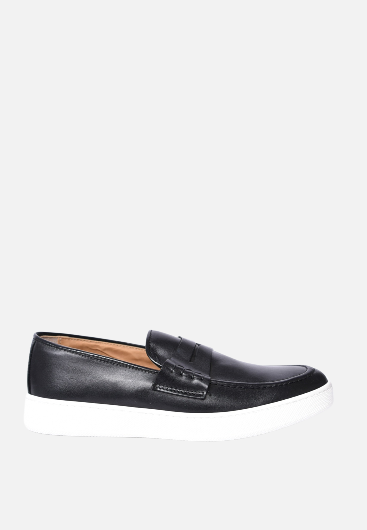 Mocassini Uomo Pelle Made in Italy Scarpe Sneakers Tinta Unita con Suola Bianca - Picture 11 of 13