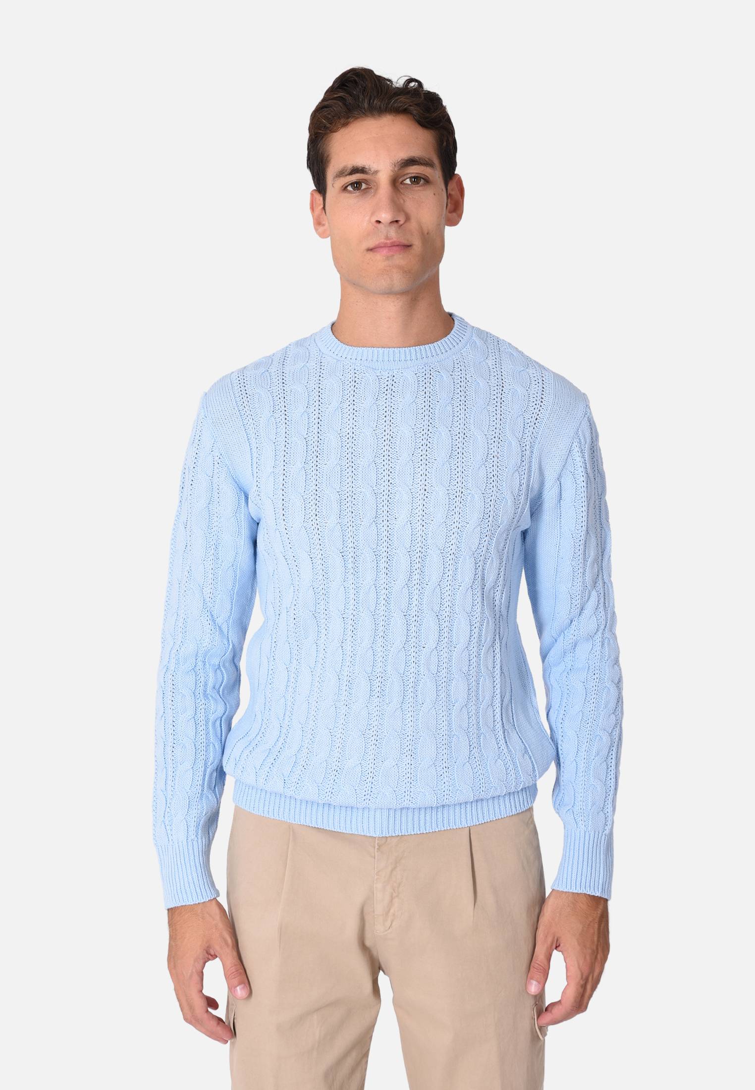 Maglione Uomo Invernale con Trecce Girocollo Made in Italy Pullover Slim Fit - Imagen 16 de 21