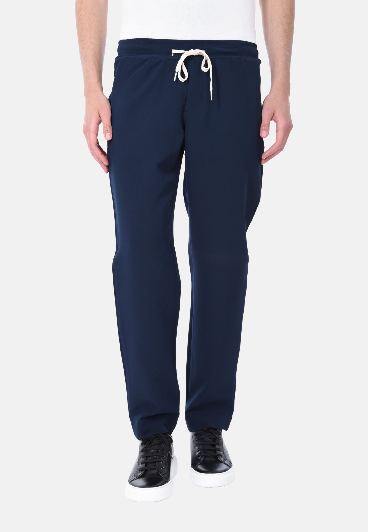 Pantaloni Uomo Leggero Baggy Elastico in Vita Pantalaccio Comfy Made in Italy - Imagen 12 de 14