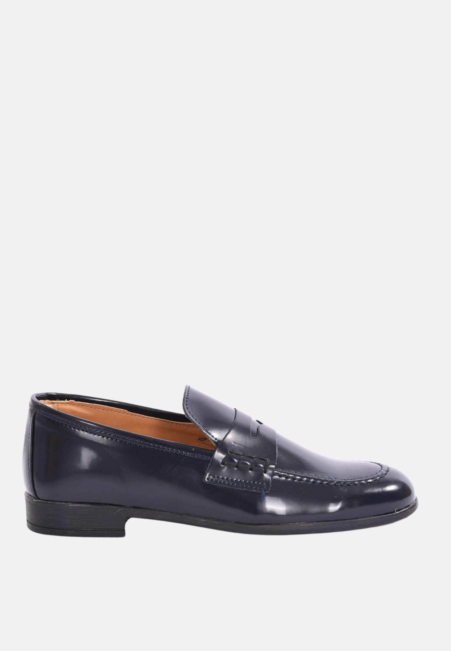 Mocassini Uomo Pelle Lucida Scarpe Eleganti Made in Italy Penny Loafer Cerimonia - Imagen 11 de 12