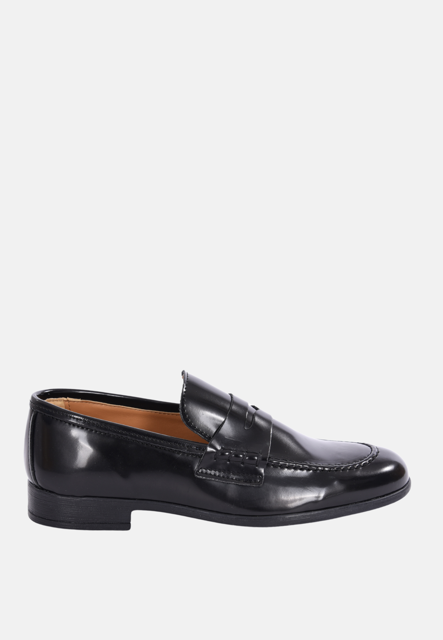 Mocassini Uomo Pelle Lucida Scarpe Eleganti Made in Italy Penny Loafer Cerimonia - Imagen 12 de 12
