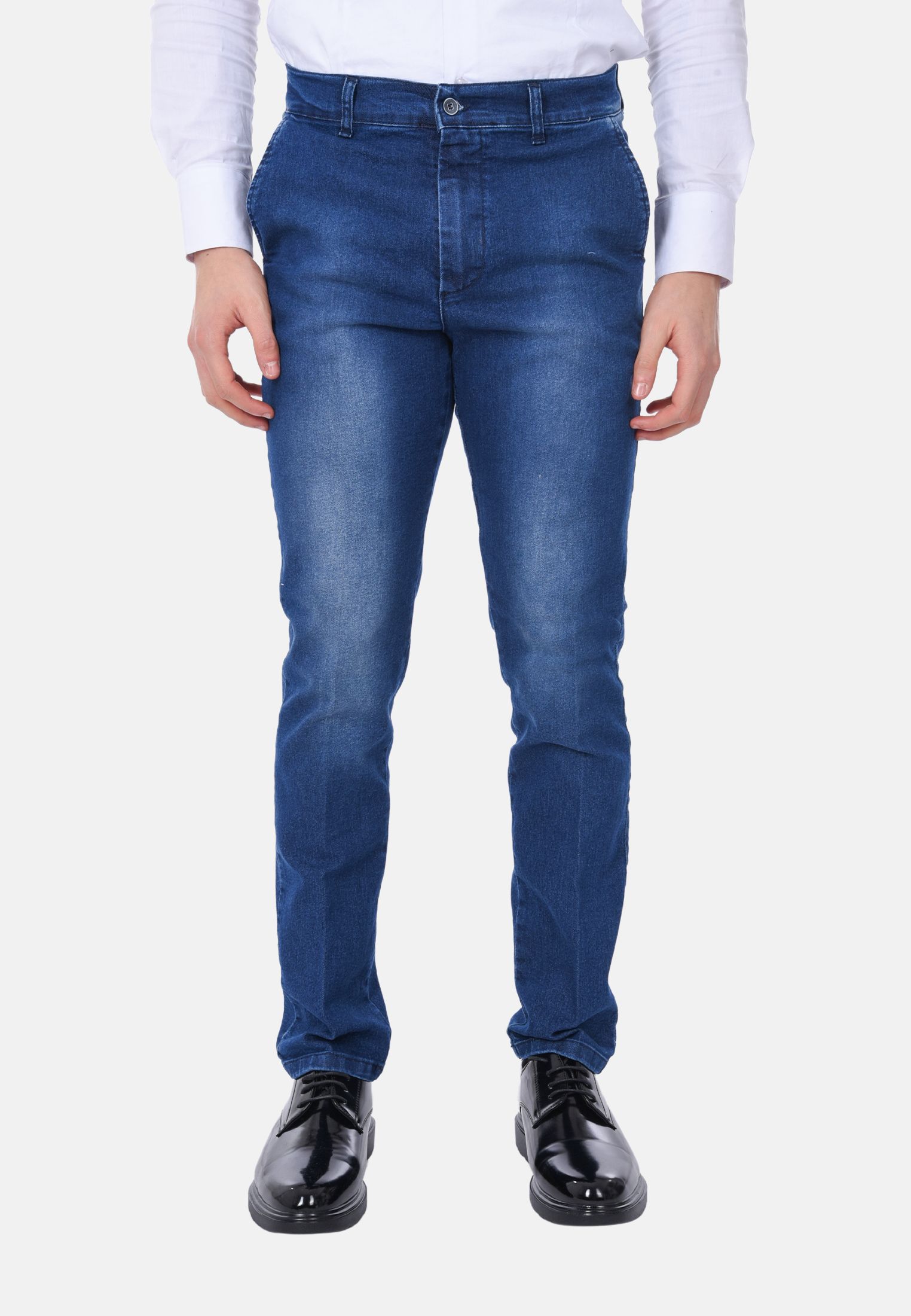 Jeans Eleganti Sartoriali Cotone Pantalone Comodo Tasca America Made in Italy - Foto 6 di 7