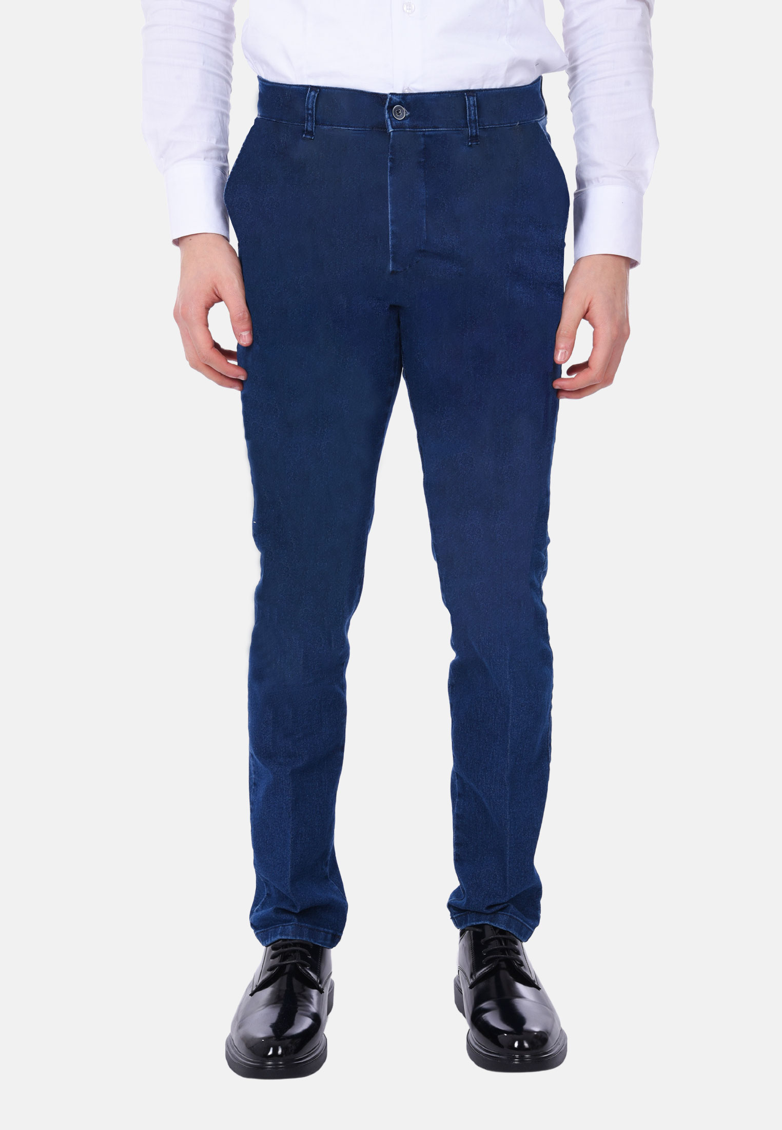 Jeans Eleganti Sartoriali Cotone Pantalone Comodo Tasca America Made in Italy - Foto 7 di 7