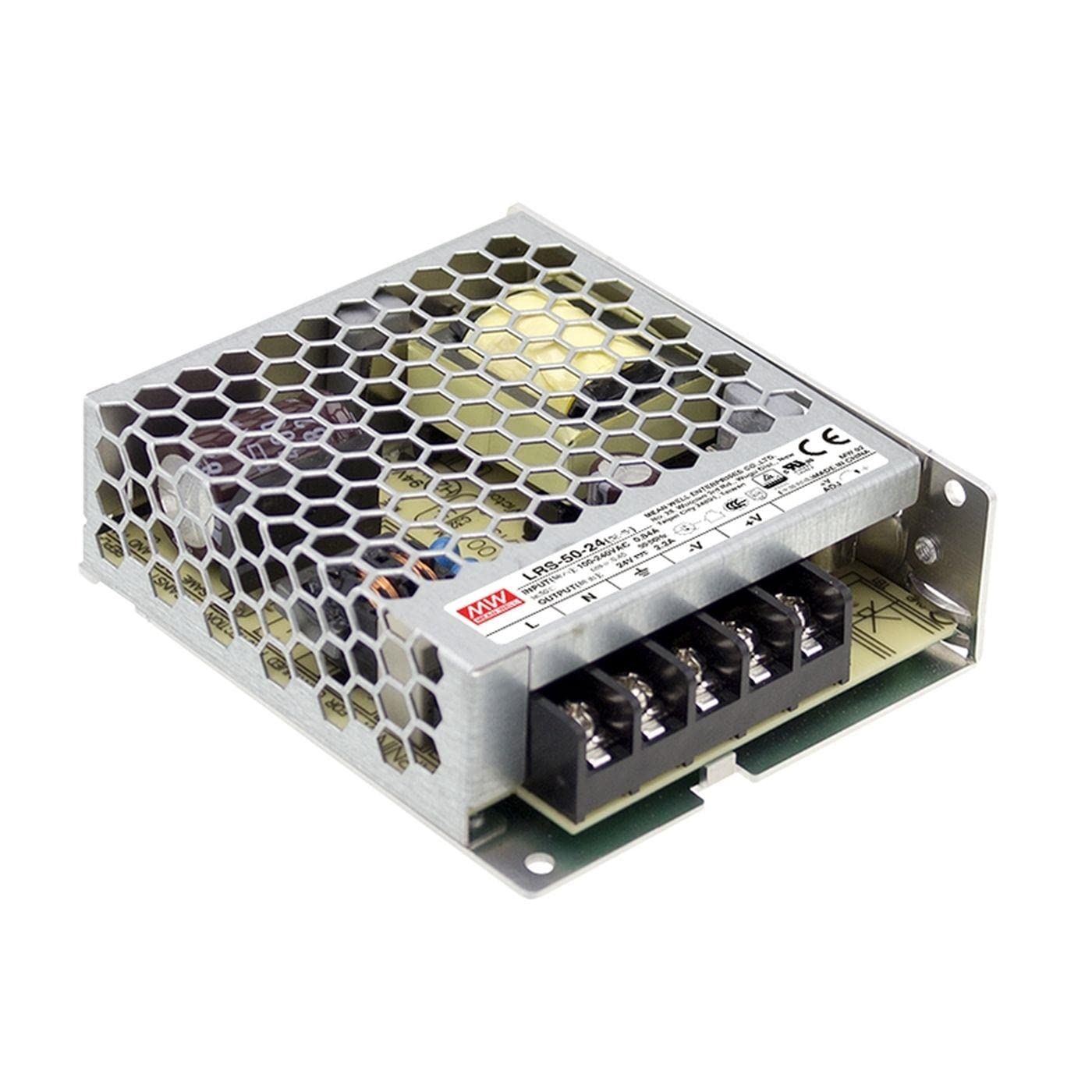 Alimentatore Switching 50W 24Vdc 2.2A Singola Uscita LRS-50-24 MEANWELL