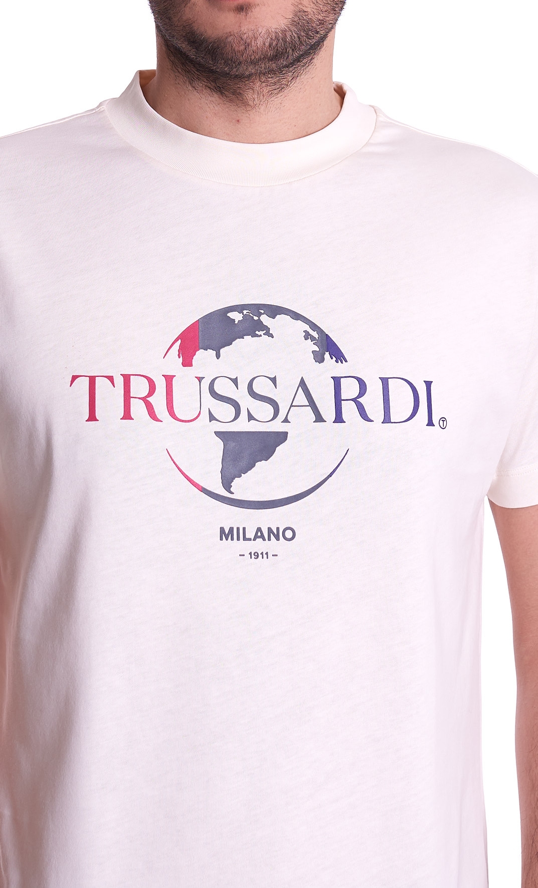 T-SHIRT TRUSSARDI STAMPATA BOXY FIT DA UOMO 52T00443 | eBay