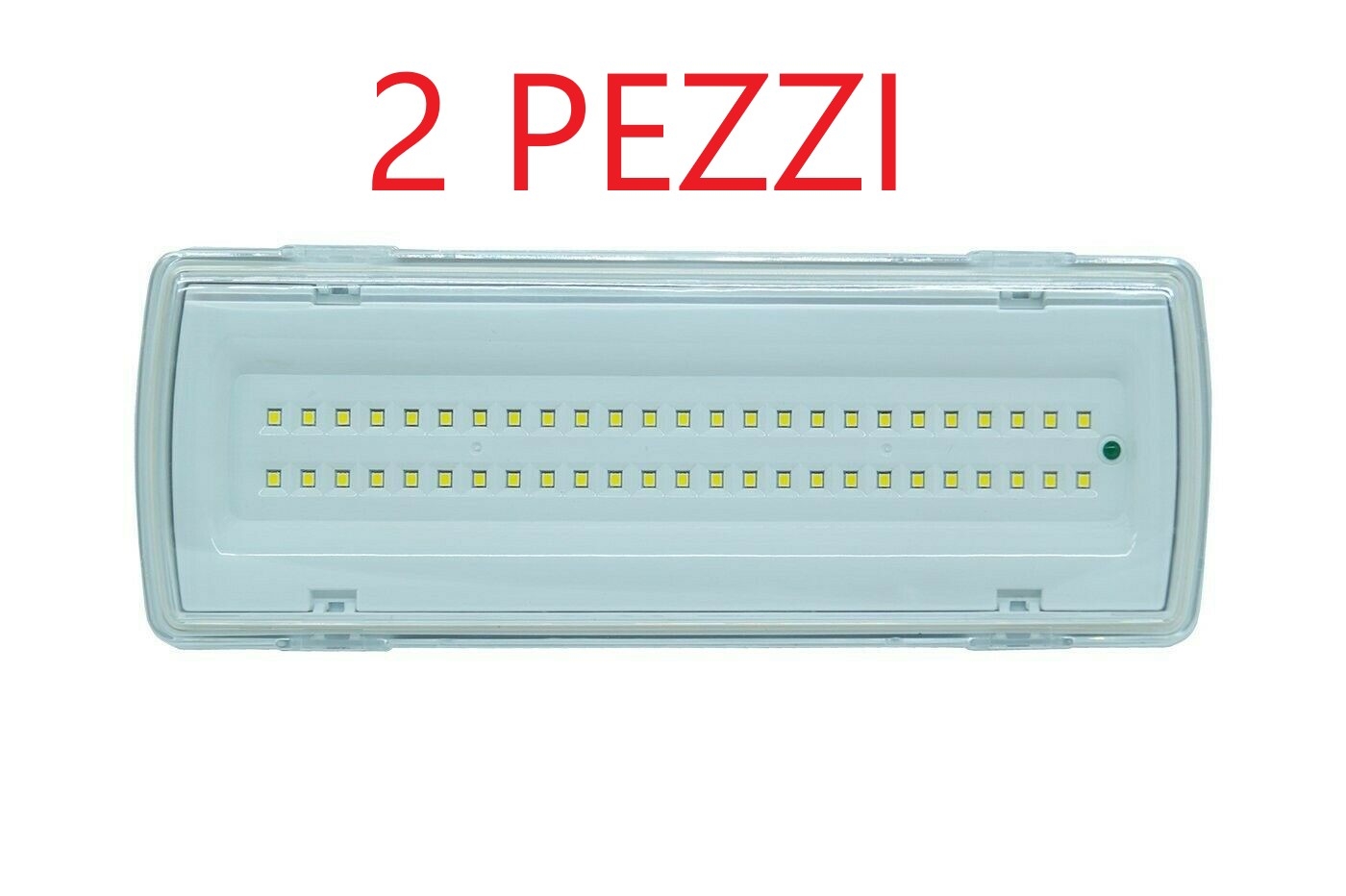 2 X Lampada Di Emergenza Con 50 Led Completa Di Incasso E Batteria Luce Bianca 4 Ebay