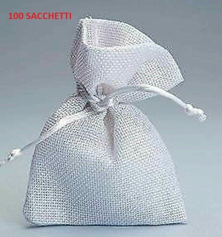 sacchetti per confetti shabby chic juta grezza e pizzo con confetti