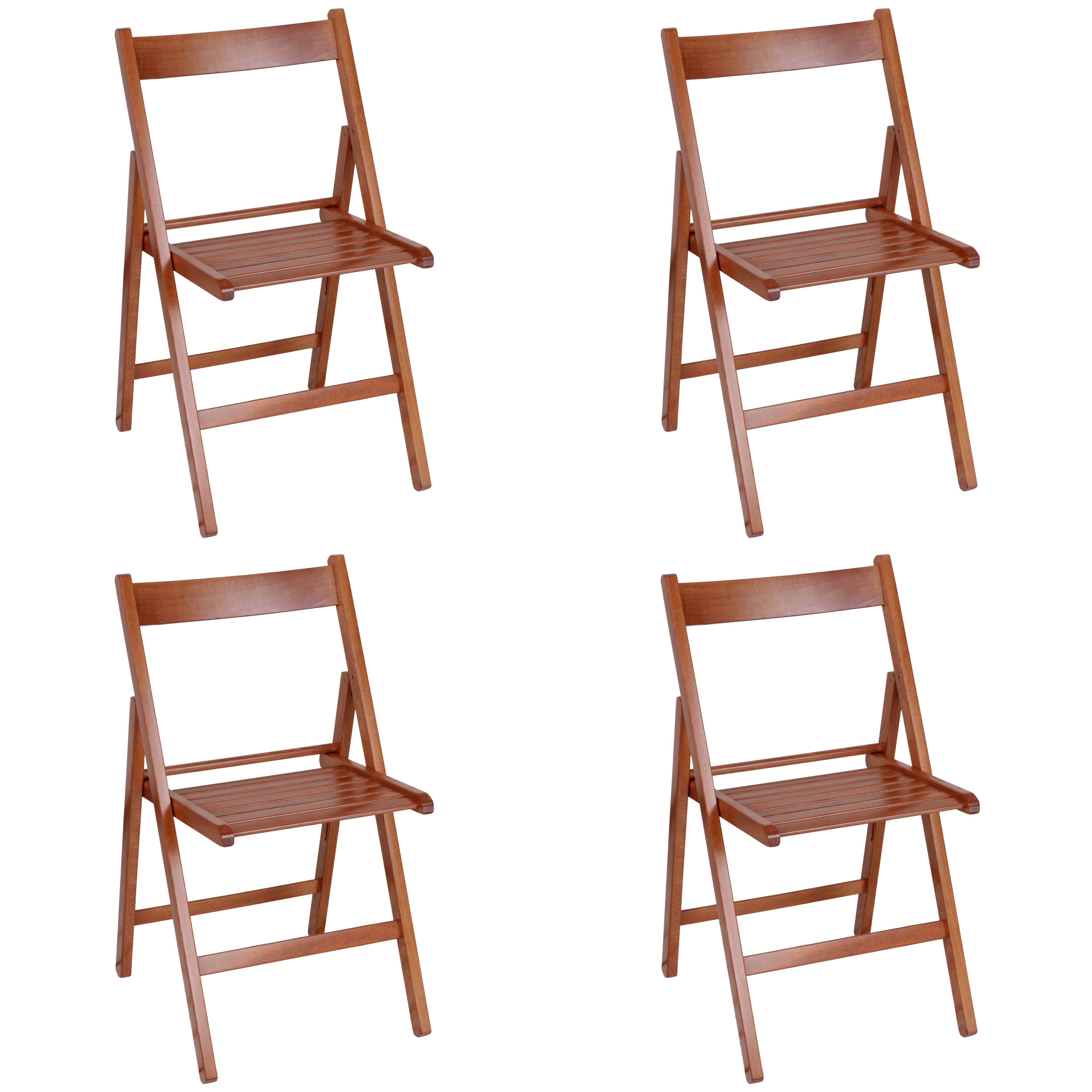 4 sedie pieghevole sedia birreria in legno verniciato VARI COLORI richiudibile per campeggio casa e giardino VERDE 