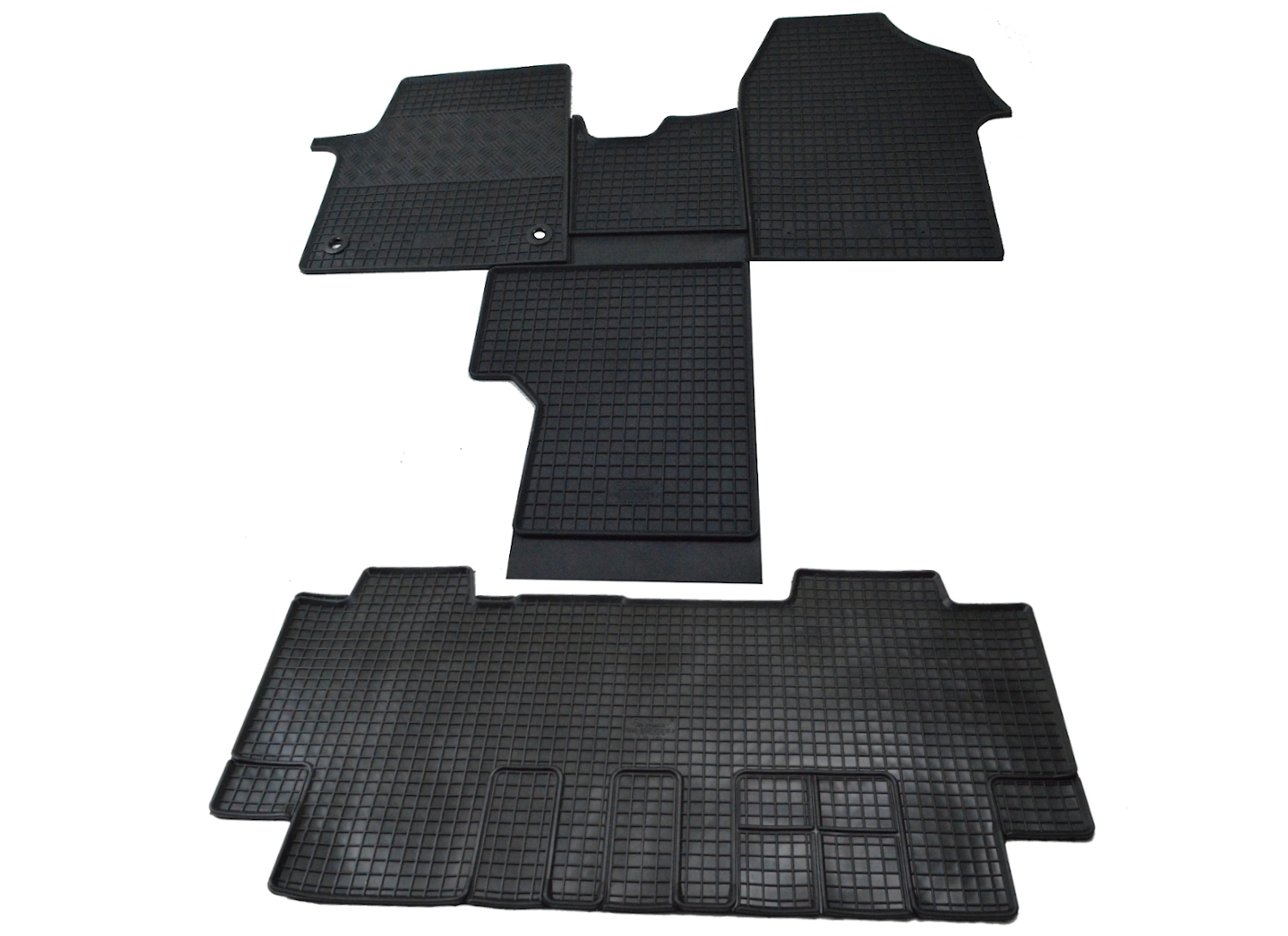 Image of RIGUM-904413-904185, Tappetini in Gomma per Opel Vivaro 5 posti dal 2020 - (2 anteriori + 3 posteriori)
