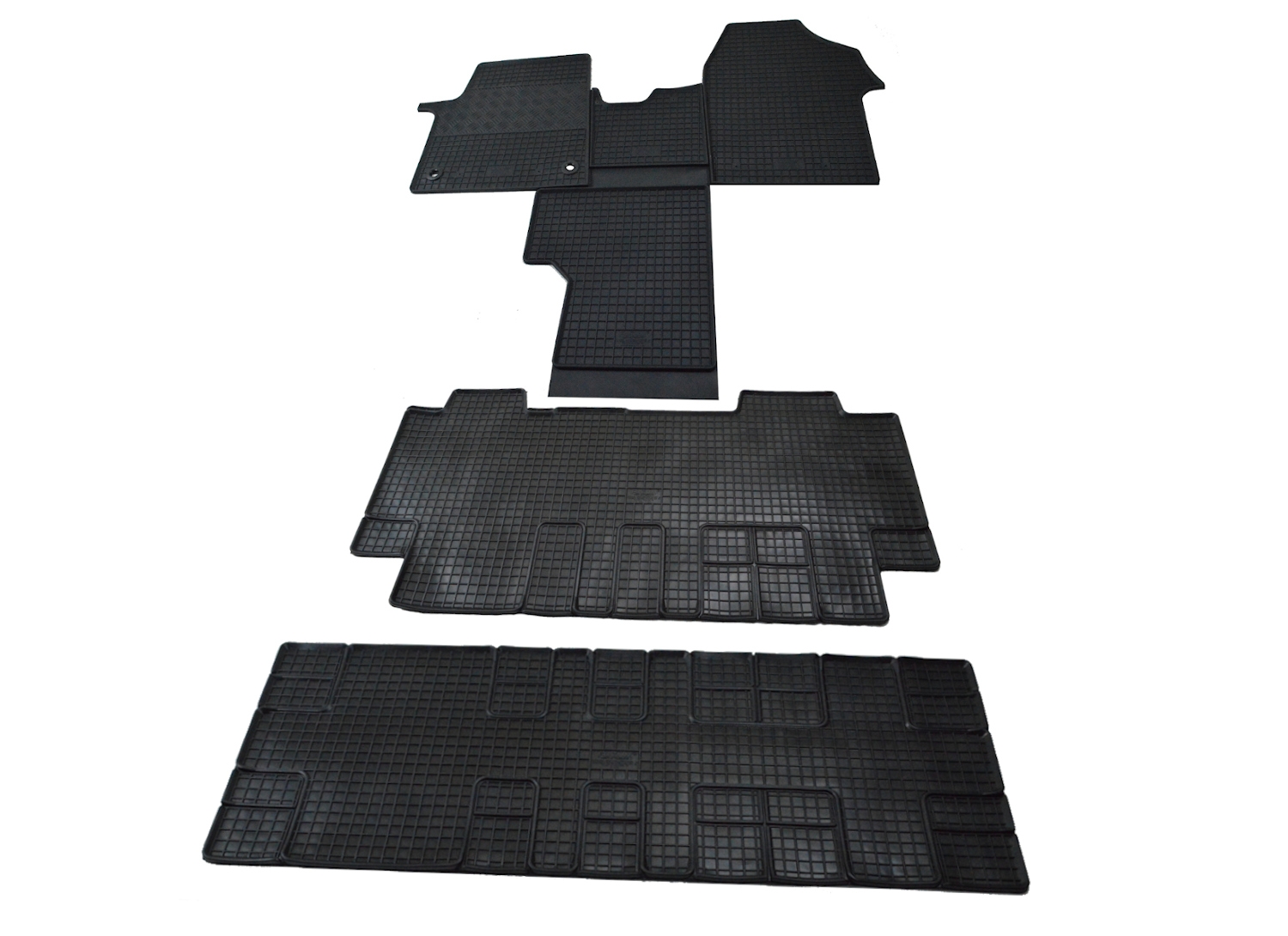 Image of RIGUM-904413-904185-904420, Tappetini in Gomma per Opel Vivaro dal 09/2019 - 8 posti (2 anteriori + 3 seconda fila + 3 t