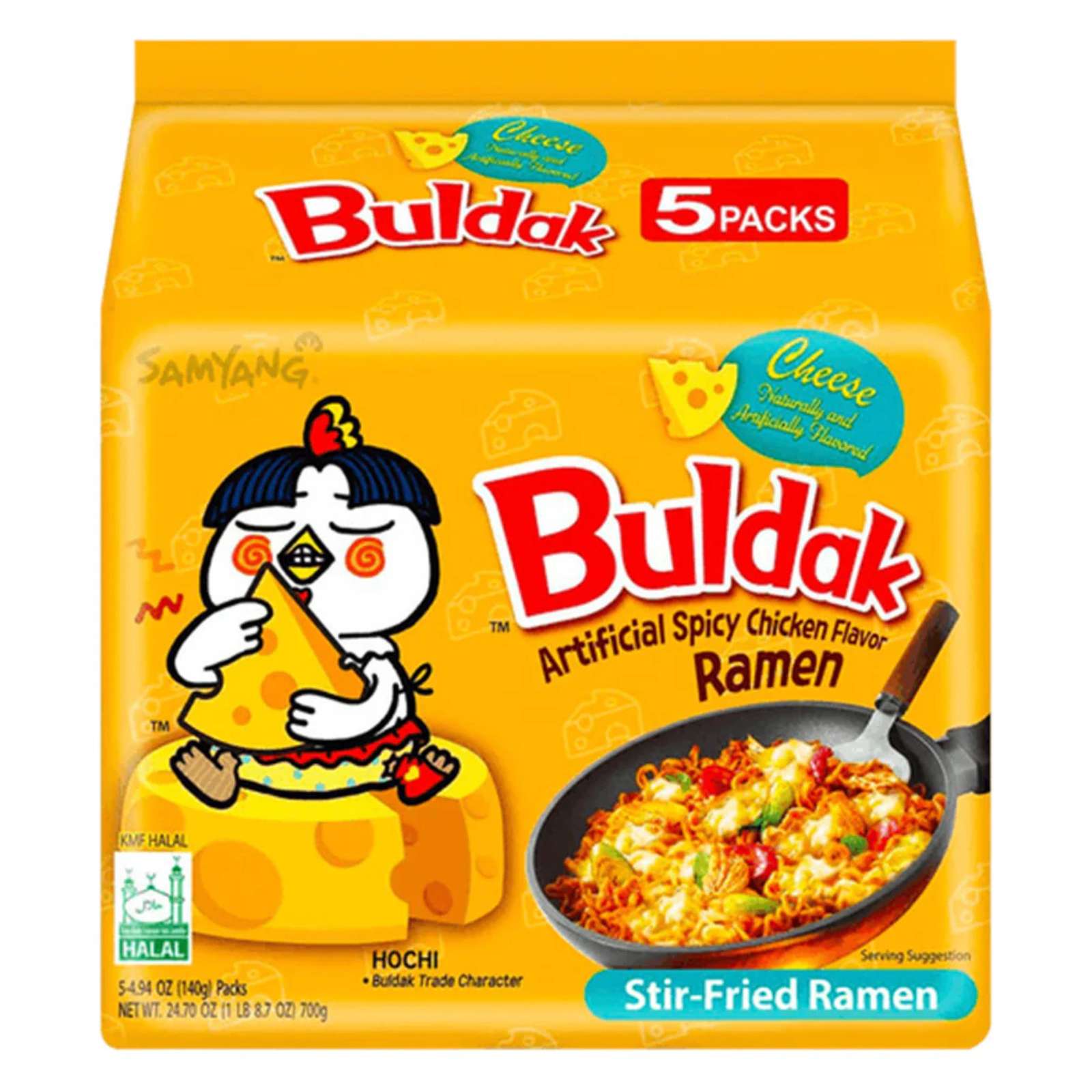 Ramen Samyang Buldak Noodles Piccante Carbonara Formaggio Kimchi 5 Confezioni - Foto 5 di 6
