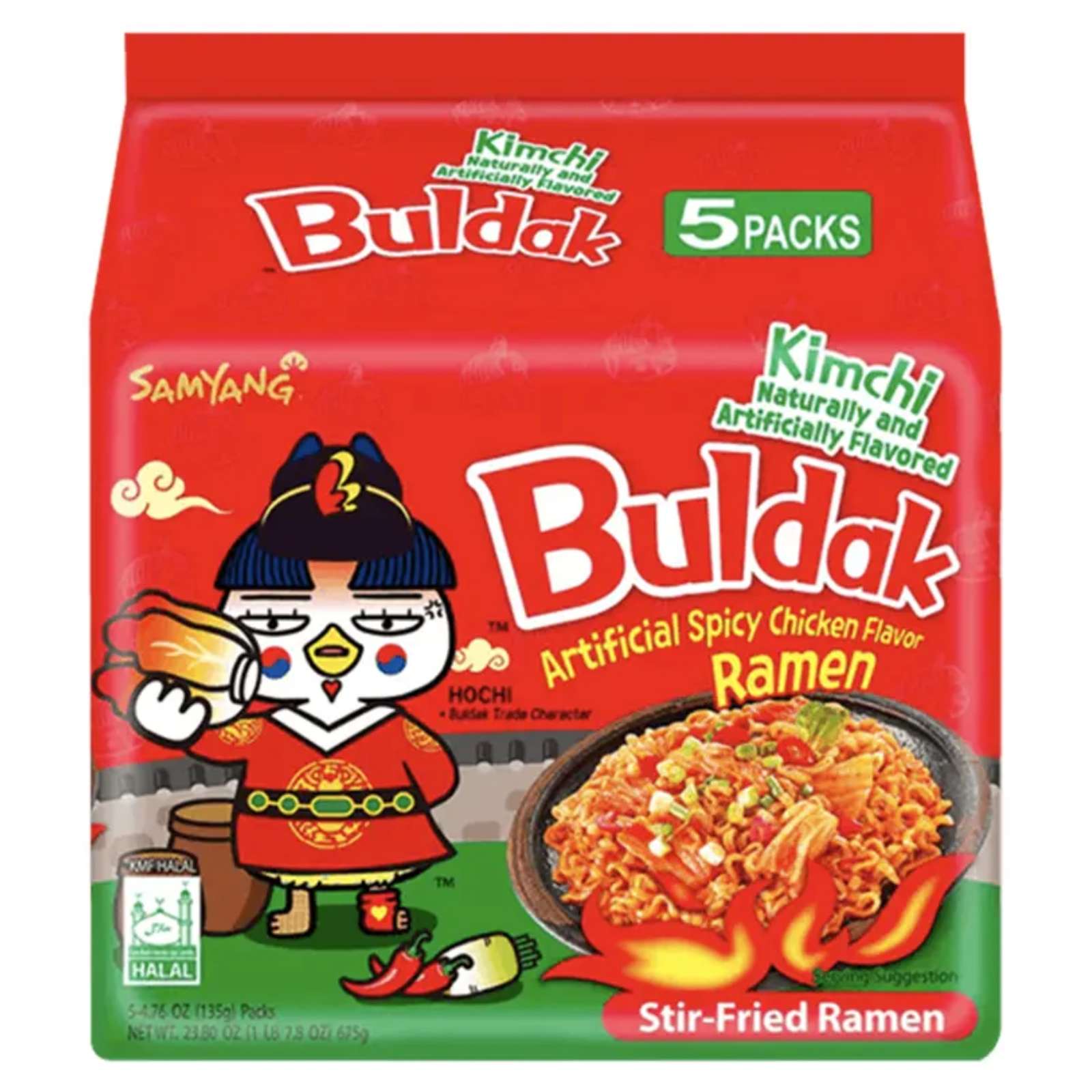 Ramen Samyang Buldak Noodles Piccante Carbonara Formaggio Kimchi 5 Confezioni - Foto 6 di 6