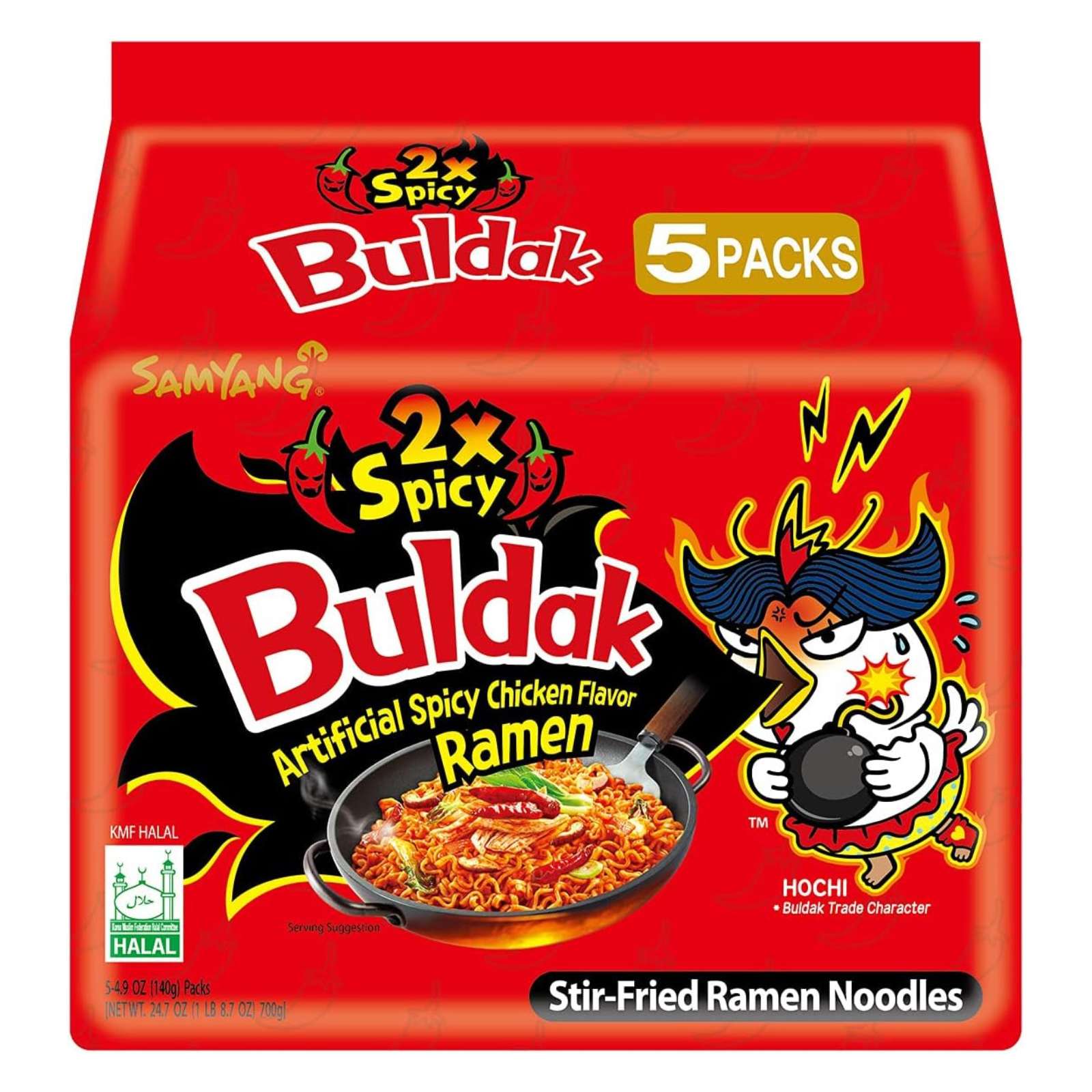 Ramen Samyang Buldak Noodles Piccante Carbonara Formaggio Kimchi 5 Confezioni - Foto 3 di 6