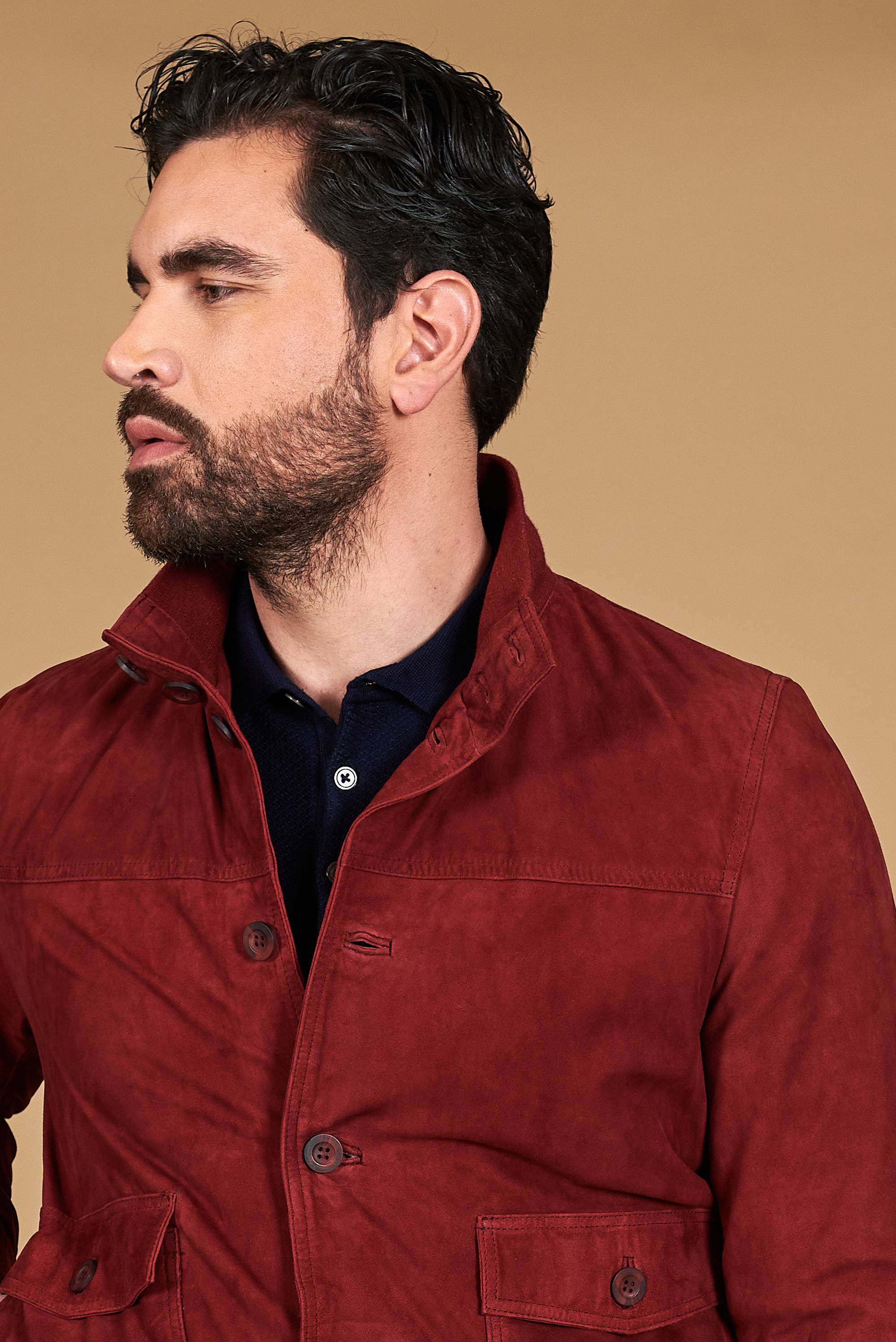 Bomber Vera Pelle Uomo Beige Giacca Renna Giubbotto Camoscio Alex Bomber Vera Pelle Uomo Beige Giacca Renna Giubbotto Camoscio Alex