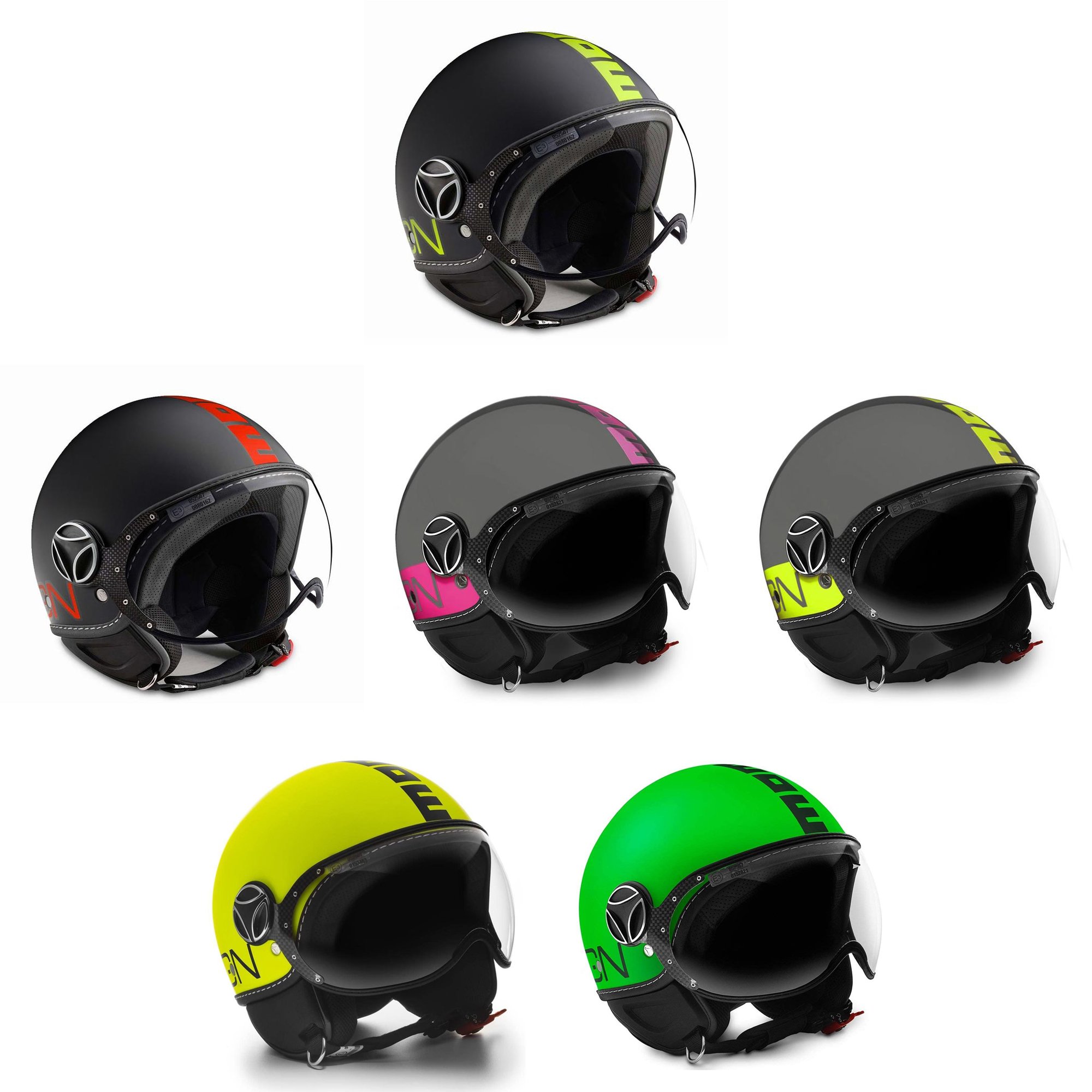 CASCO DEMI-JET PER Moto \u0026 Scooter MOMO DESIGN FGTR FLUO EUR 169,15 -  PicClick IT