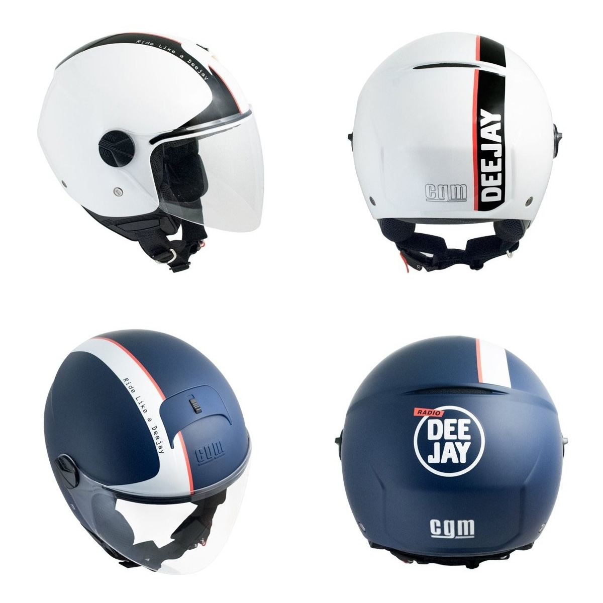 CASCO DEMI-JET CGM 107DJ DEEJAY Estivo Leggero con anello antifurto Moto  Scooter EUR 58,40 - PicClick IT