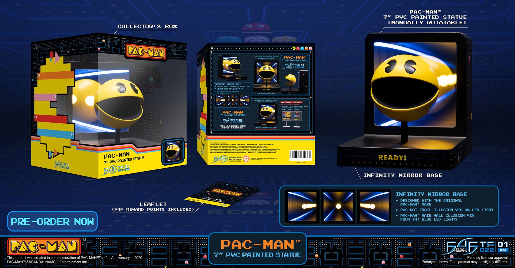 F4F First4figures - Pacman Pac-Man 40th Anniversary PVC Statuen - Bild 2 von 9