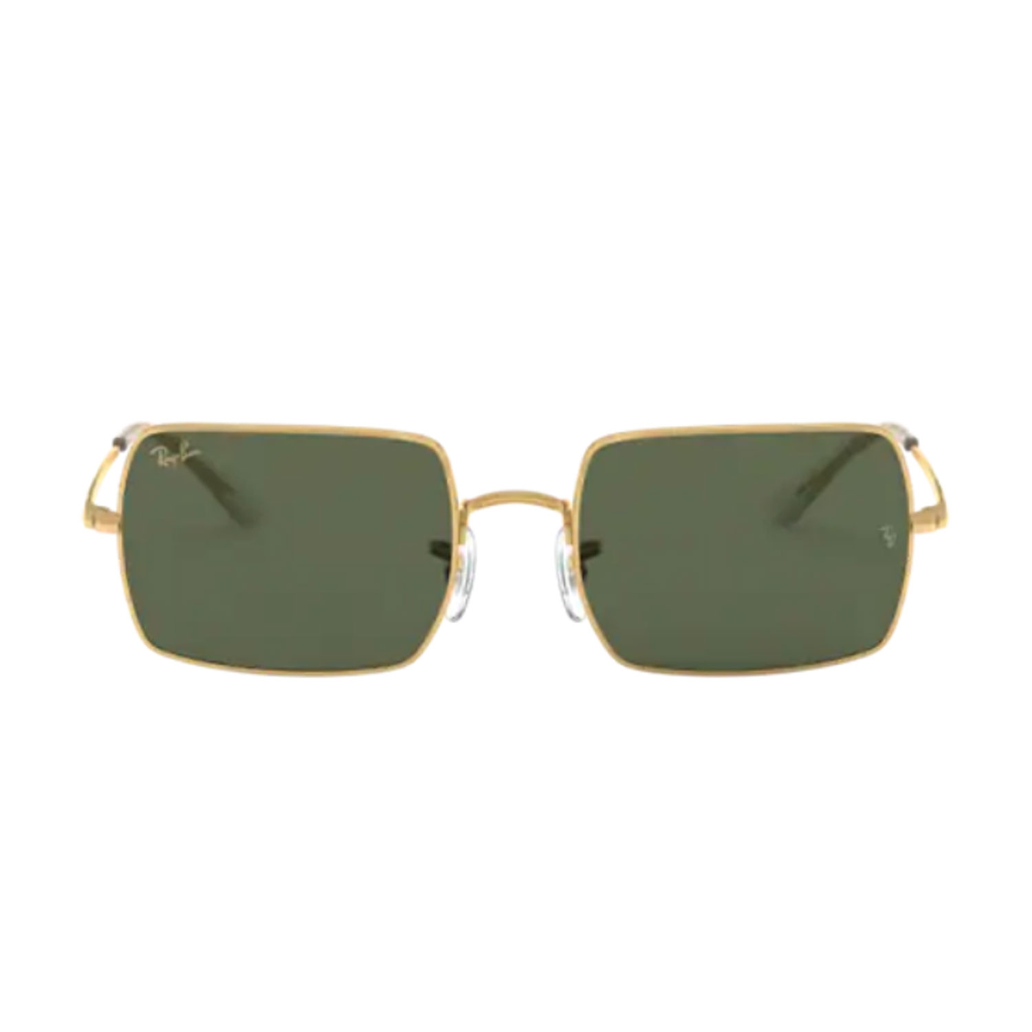 Man sunglasses women ray ban MBR 1969 919631 Gold Rectangular Green | eBay