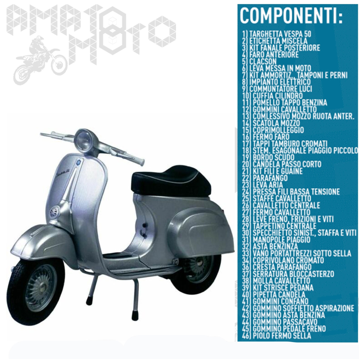 Accessori Vespa 50l Ricambi Vespa 50 Piaggio KIT RESTAURO RICAMBI