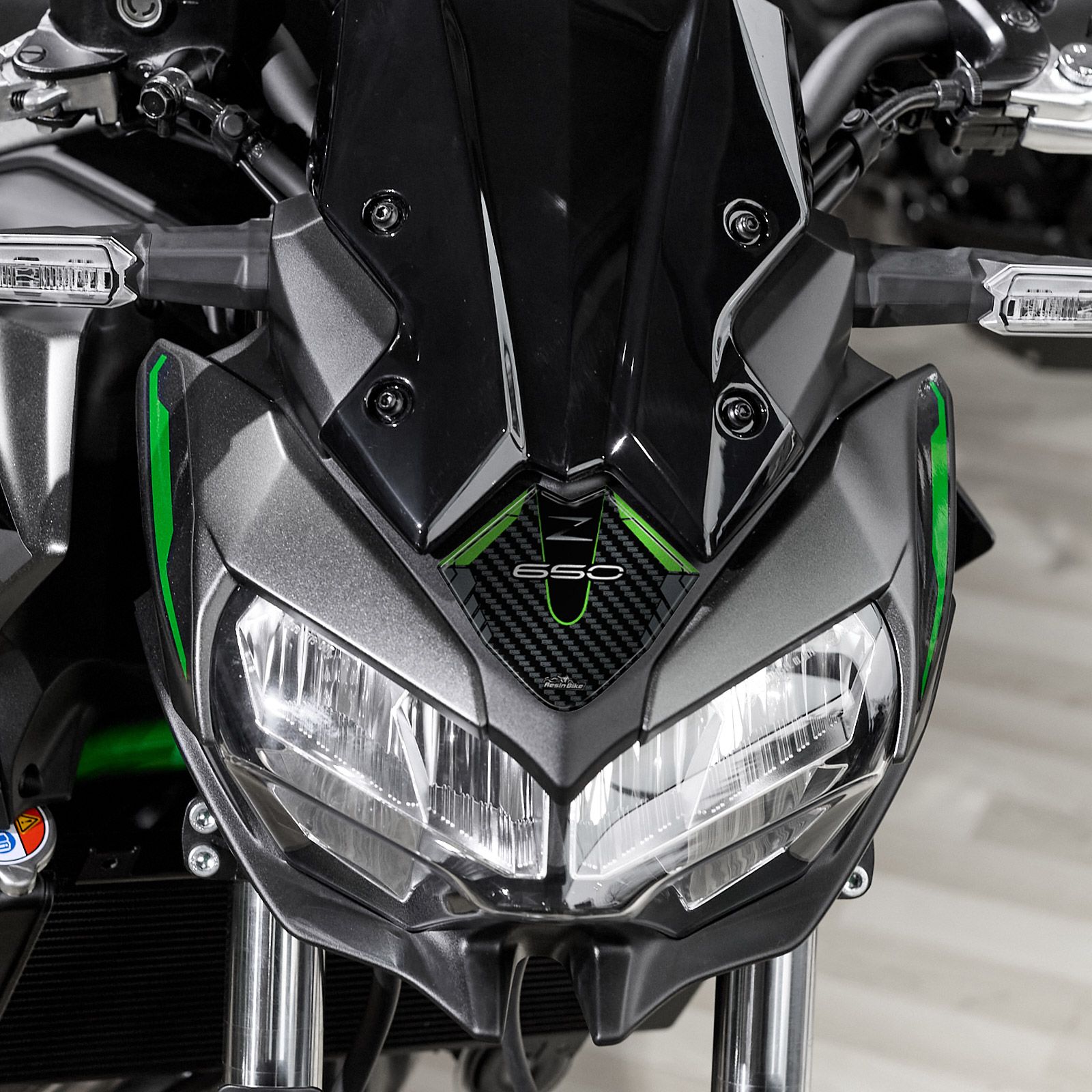 Resin Bike Motorcycle Sticker For Kawasaki Versys 650 2021 – 3D Resin Front Mudguard Protection, Made In Italy