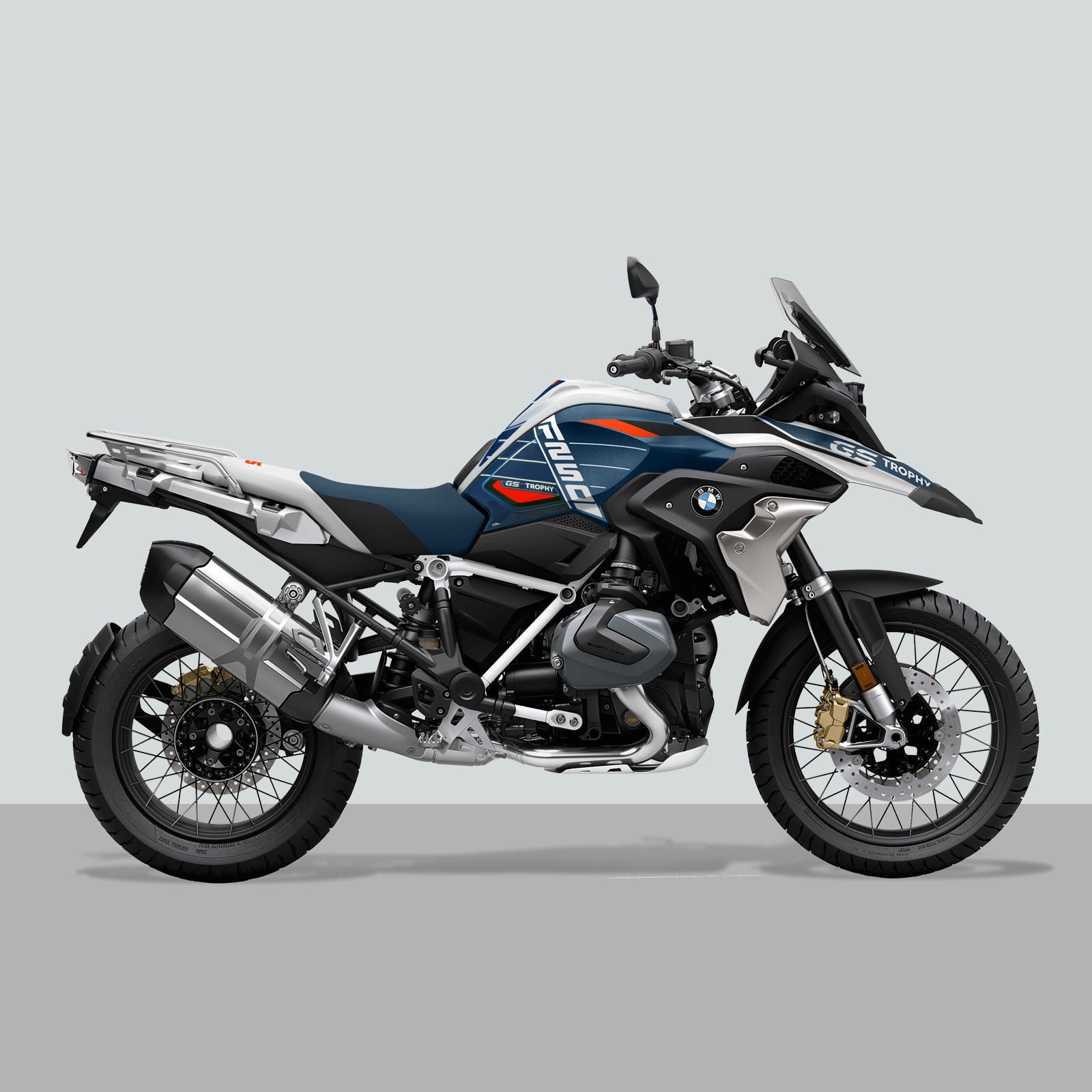 Resin Bike Adesivi 3D Per Tappo Serbatoio BMW R 1250 GS (2019-2024): Protezione Keyless Anti-graffio, Design Resinato, Made In Italy.