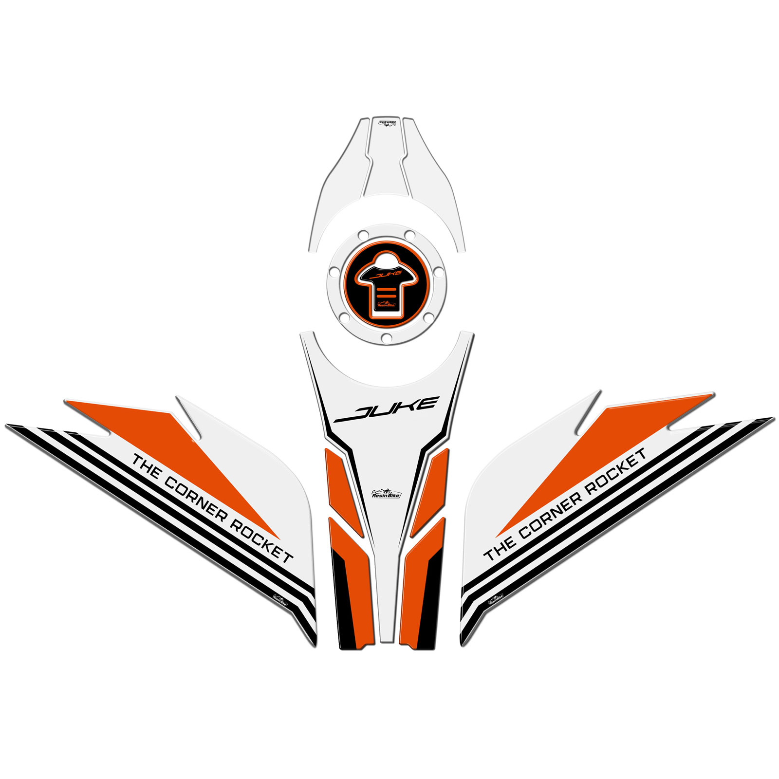 3D Harz-Aufkleber Set Für KTM 890 Duke Tank – Handgefertigt In Italien – Kratzfest, Wasserdicht, Individuell