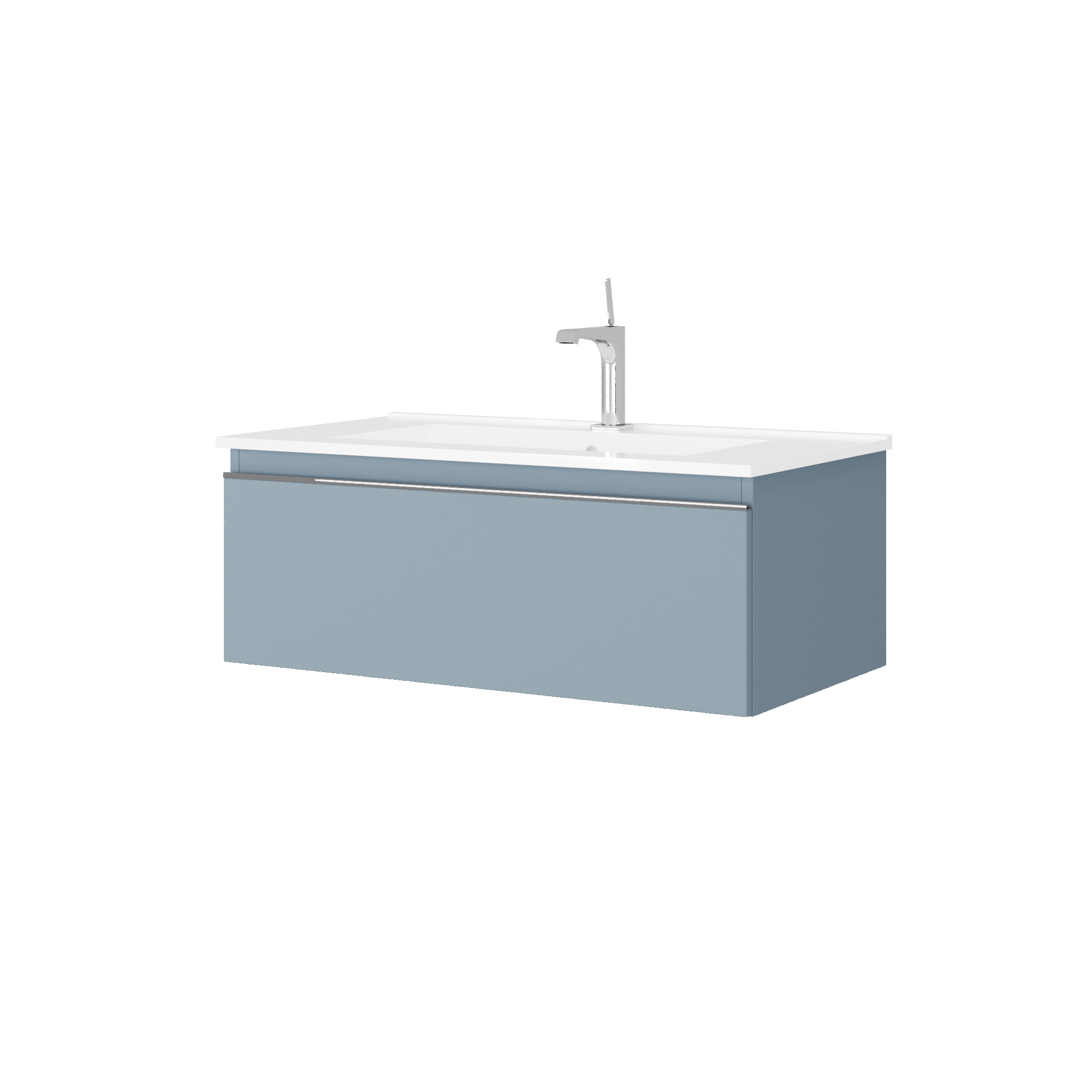 BASE CON LAVABO IN CERAMICA MIAMI Grigio lino