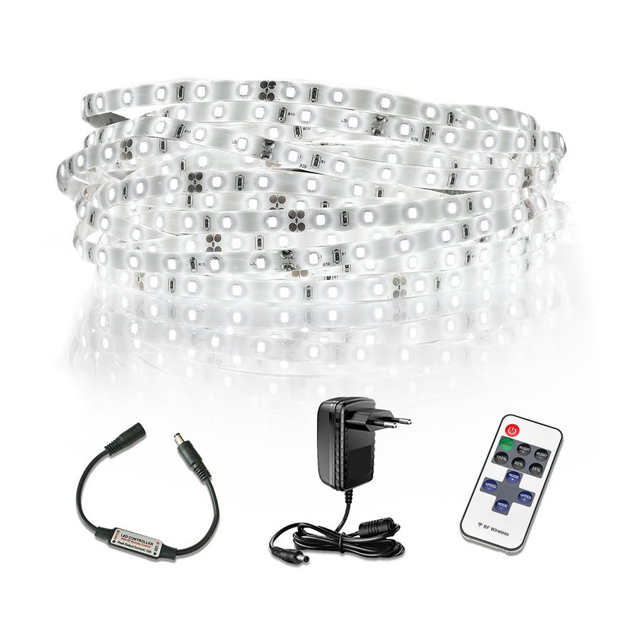 KIT STRISCIA LED 10 MT 12V 24W IP54 RGB