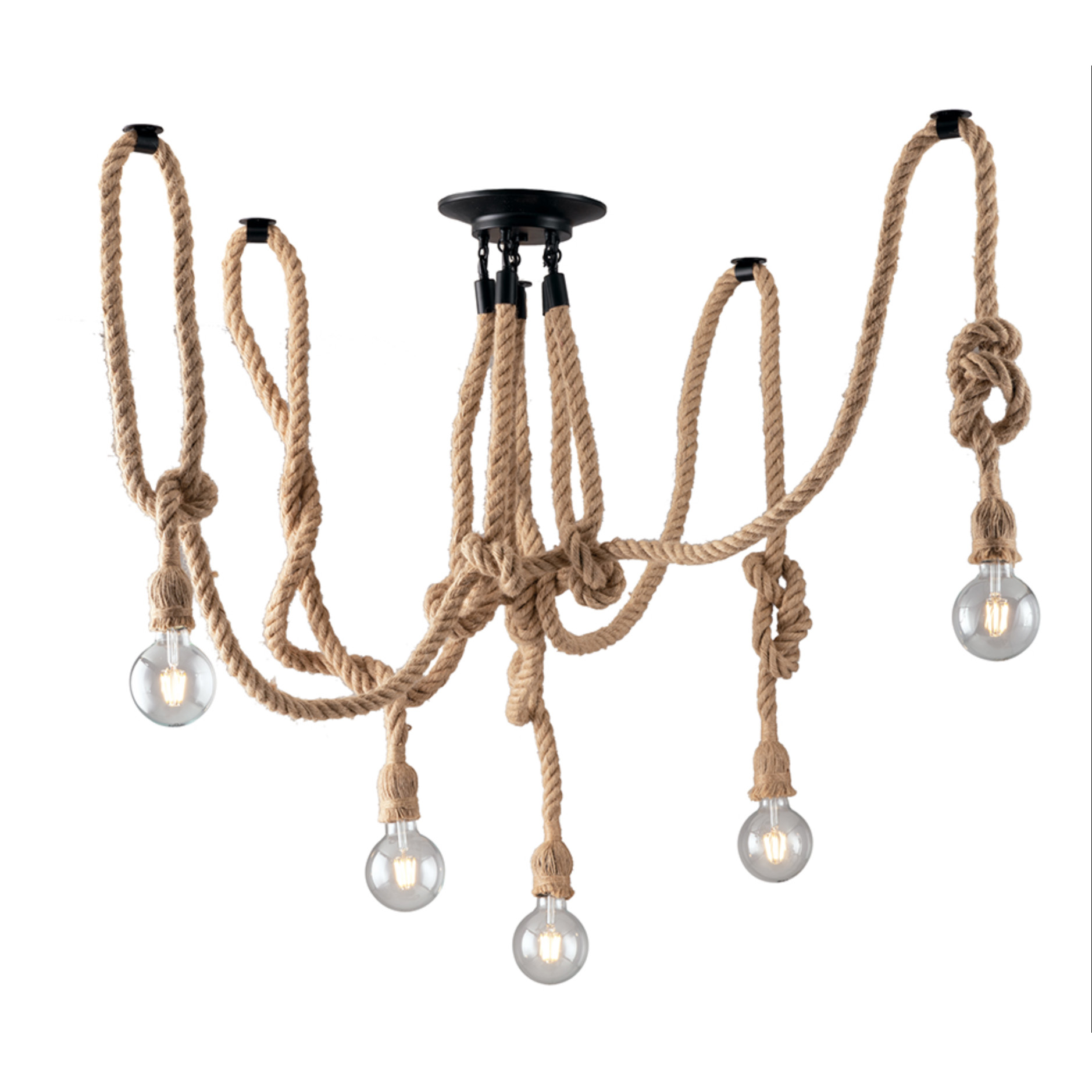 PLAFONIERA ROPE IN CORDA 5XE27