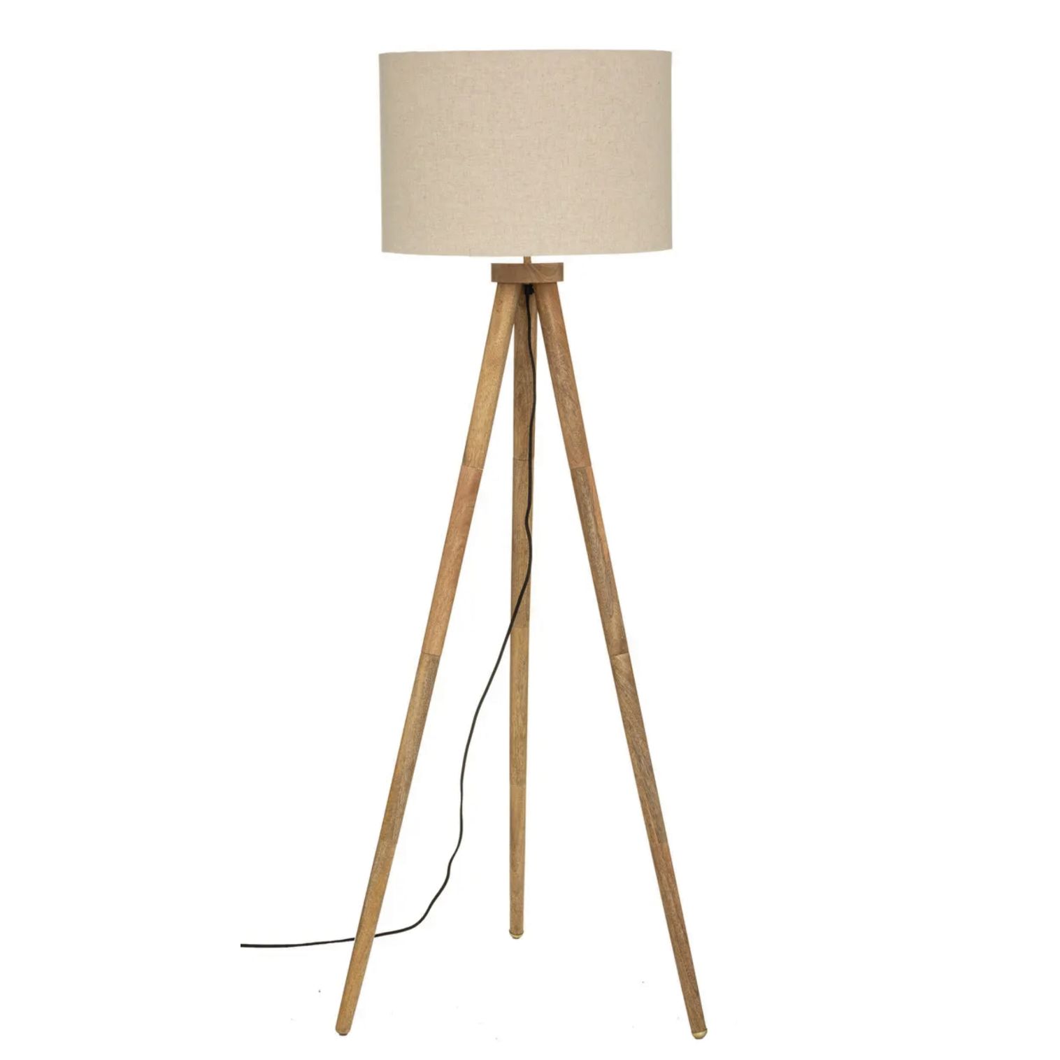 Lampada da Terra Tripode Olga in Legno di Mango ‚Äì H 150 cm