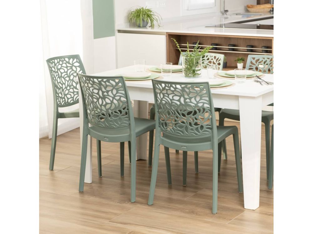 Sedia Da Interno Esterno In Polipropilene Giardino Impilabile Di Design Moderne - Foto 29 di 30