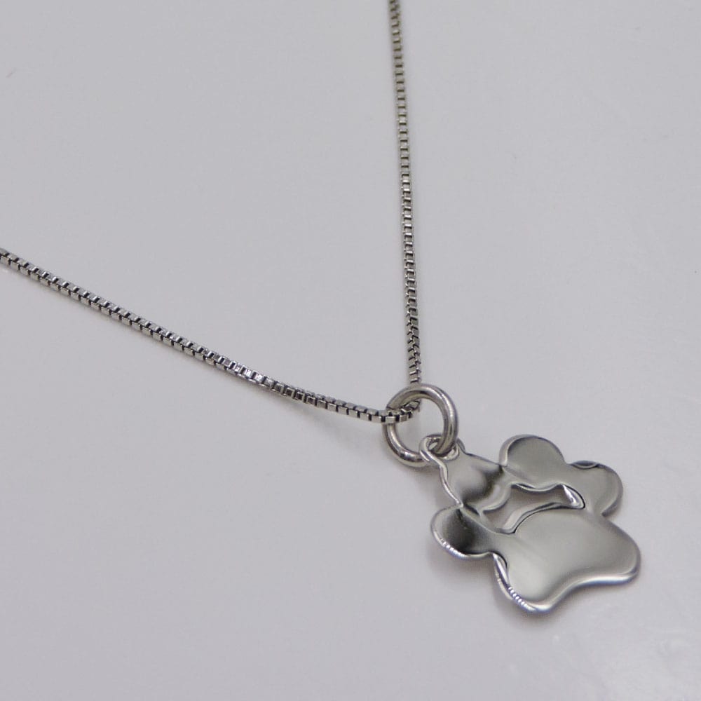 Collana Medaglietta Zampa Cane in Argento Personalizzabile con Incisione Nome - Foto 5 di 12