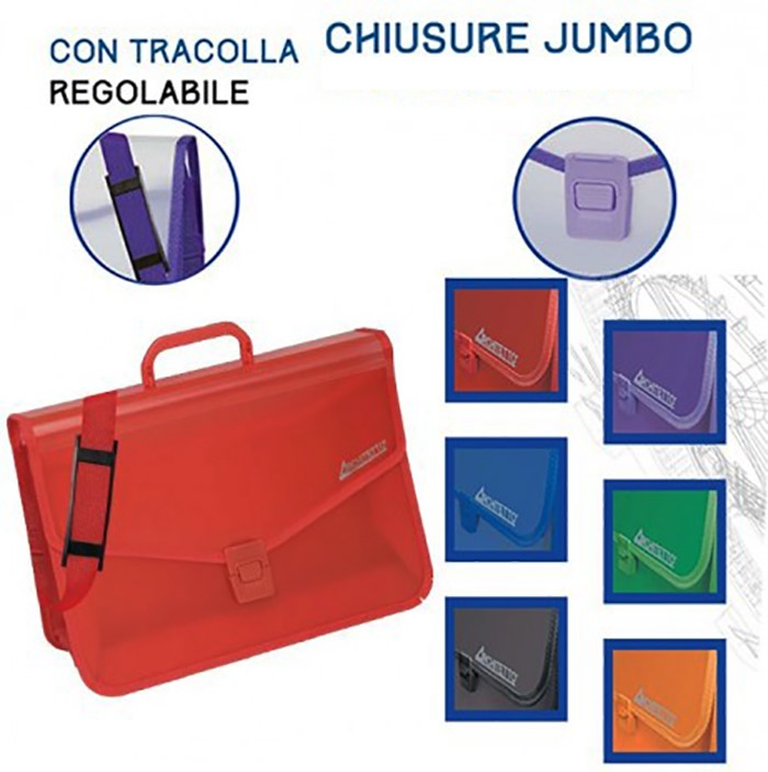 Valigetta Personalizzata Con Nome In Polipropilene | Misure 27x37 Cm, Maniglia Colorata | Per Scuola, Arte O Catechismo | Idea Regalo Originale