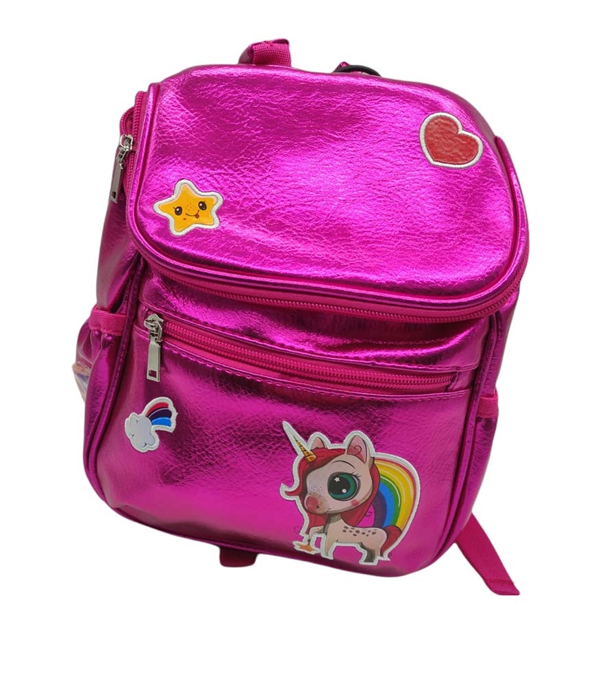 Mini Zaino Metal Rosa Azzurro Bambini Unicorno - Tinta Unita Glamour Baby  Girl | eBay