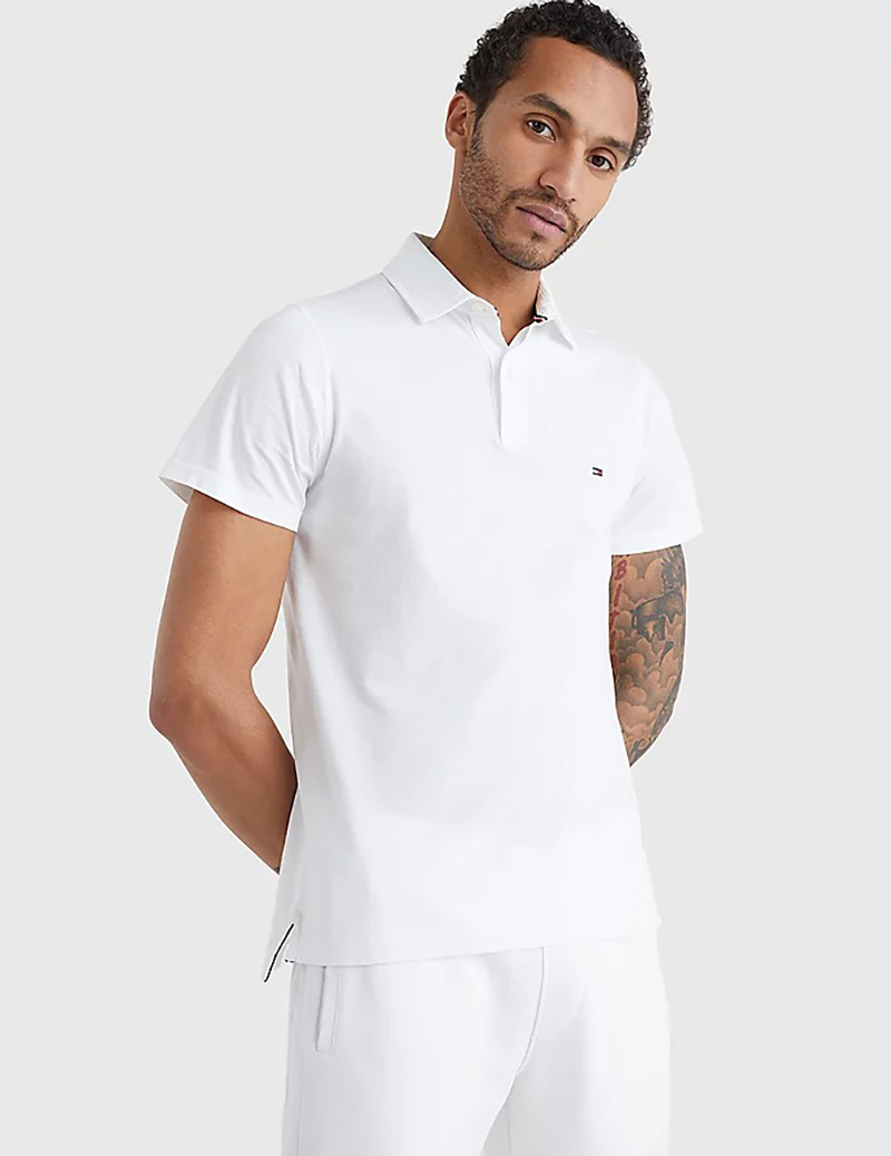 TOMMY HILFIGER MAGLIETTA polo bianca slim MW0MW24733YBR polo uomo Tommy  Hilfiger EUR 69,90 - PicClick IT