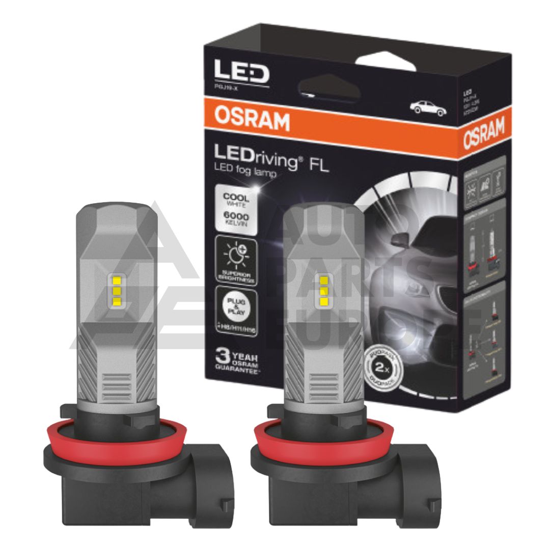 COPPIA LAMPADINE LED FENDINEBBIA H8 H11 H16 6000K OSRAM Plug&Play 67219CW