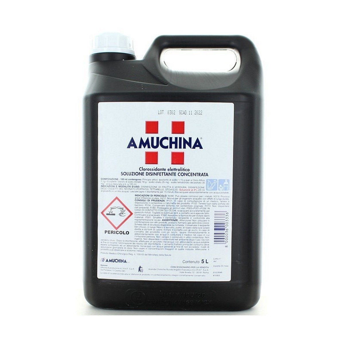 Image of Soluzione Disinfettante Concentrata, Nero, 5 L | AMUCHINA