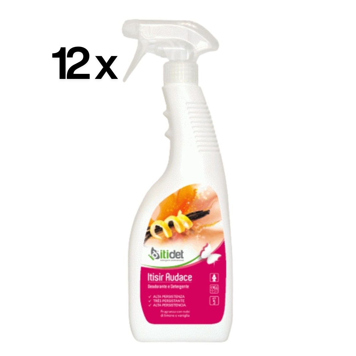 Itisir Audace 12 Pezzi x 750 ml, Deodorante Detergente Profumato Antistatico | Itidet