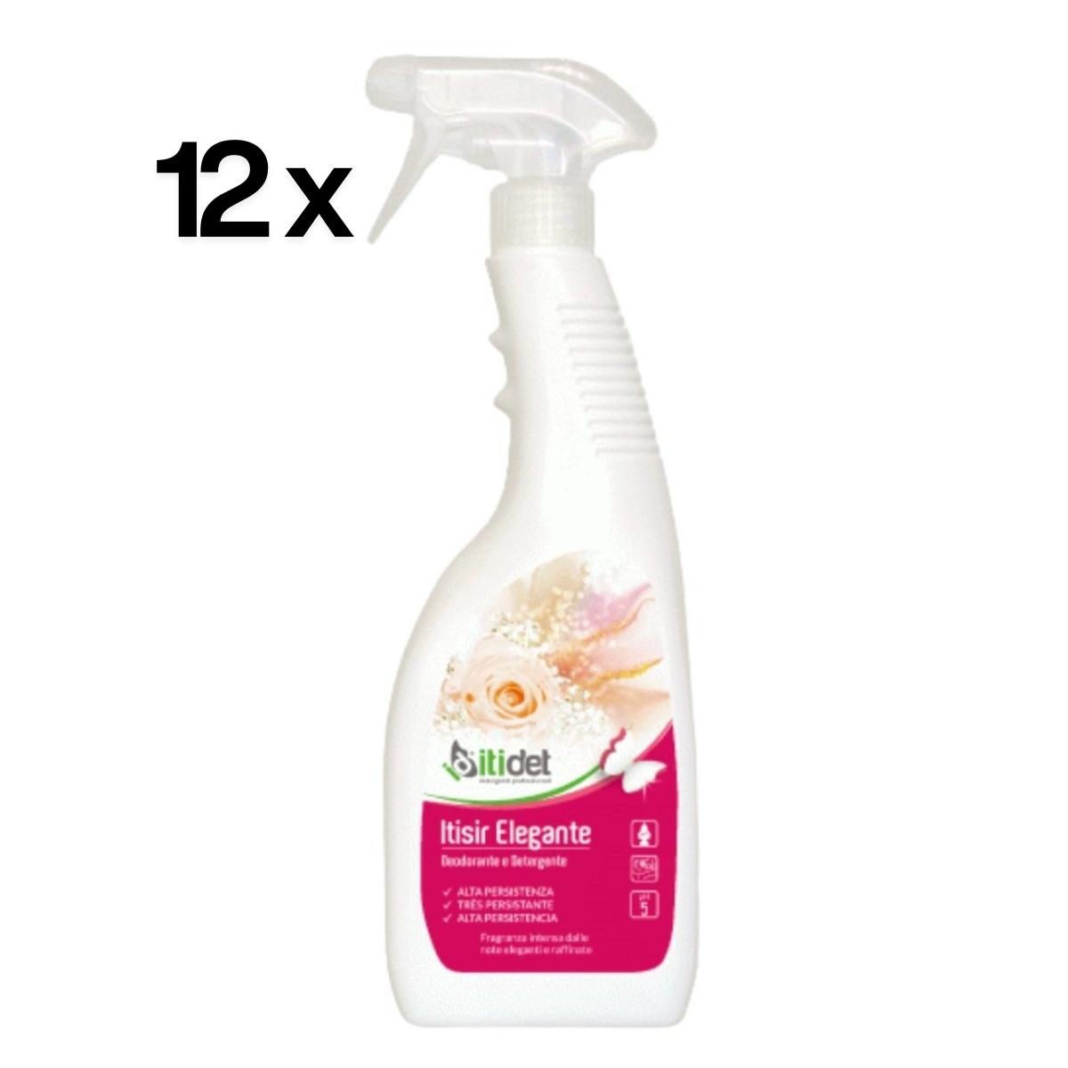 Itisir Elegante 12 Pezzi x 750 ml, Deodorante Detergente Profumato Antistatico | Itidet