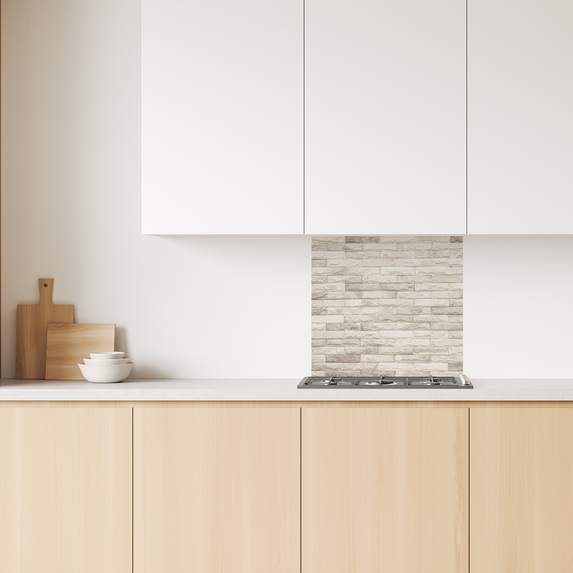 Lupia Pannello Paraschizzi Schienale Cucina stampato MATTONI WHITE - Foto 7 di 42