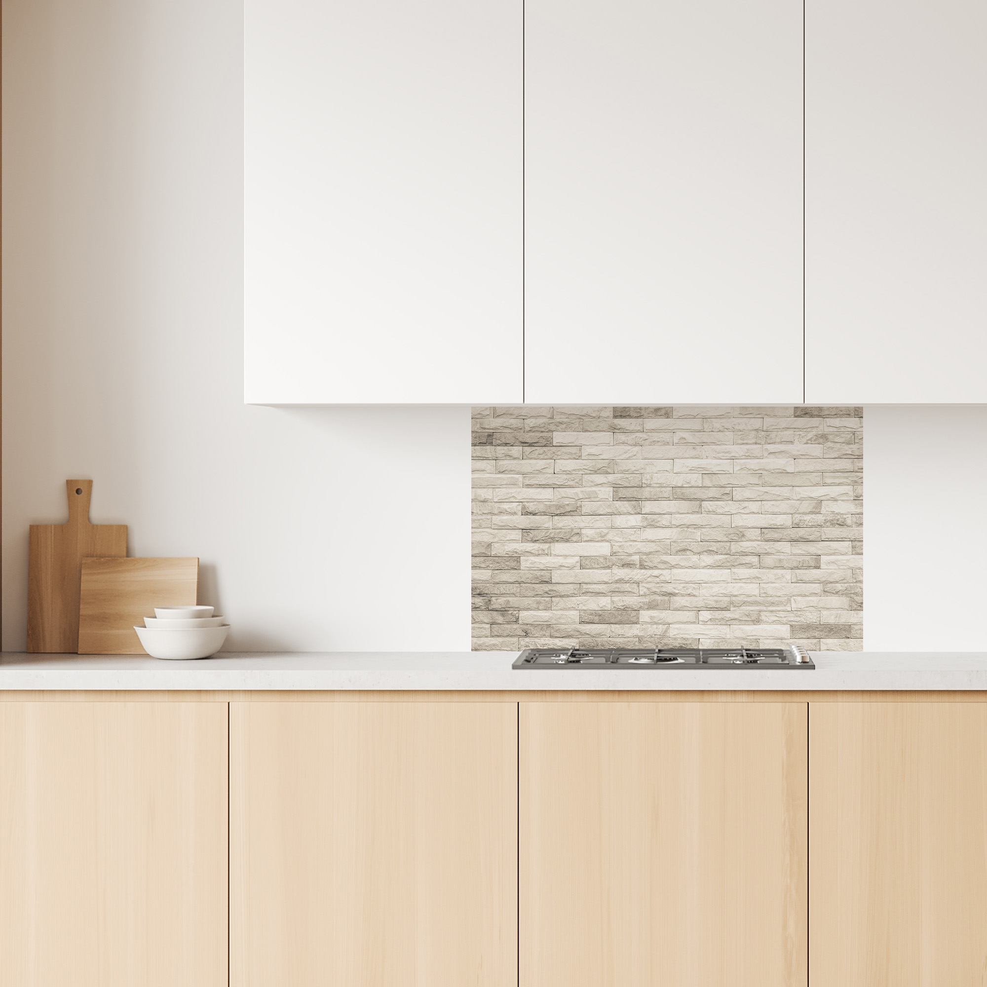 Lupia Pannello Paraschizzi Schienale Cucina stampato MATTONI WHITE - Foto 13 di 42