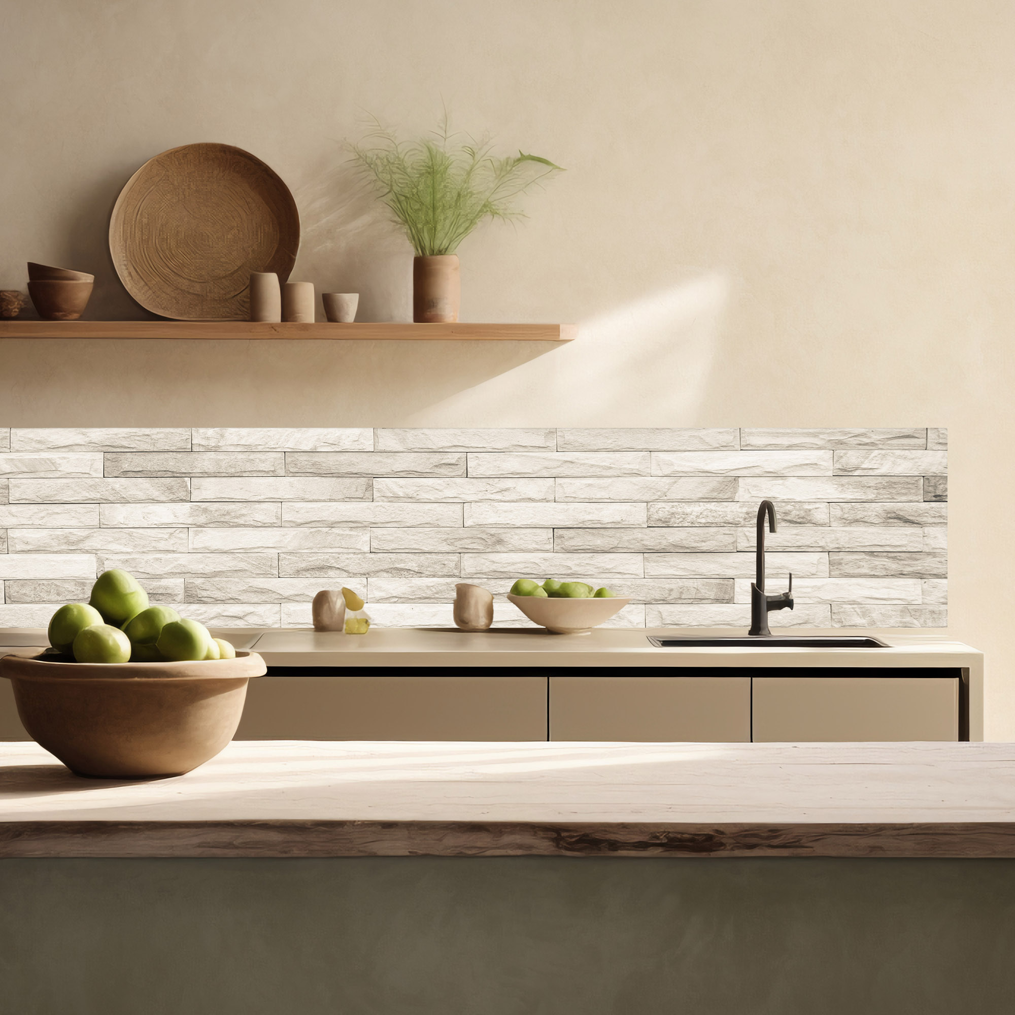 Lupia Pannello Paraschizzi Schienale Cucina stampato MATTONI WHITE - Foto 39 di 42